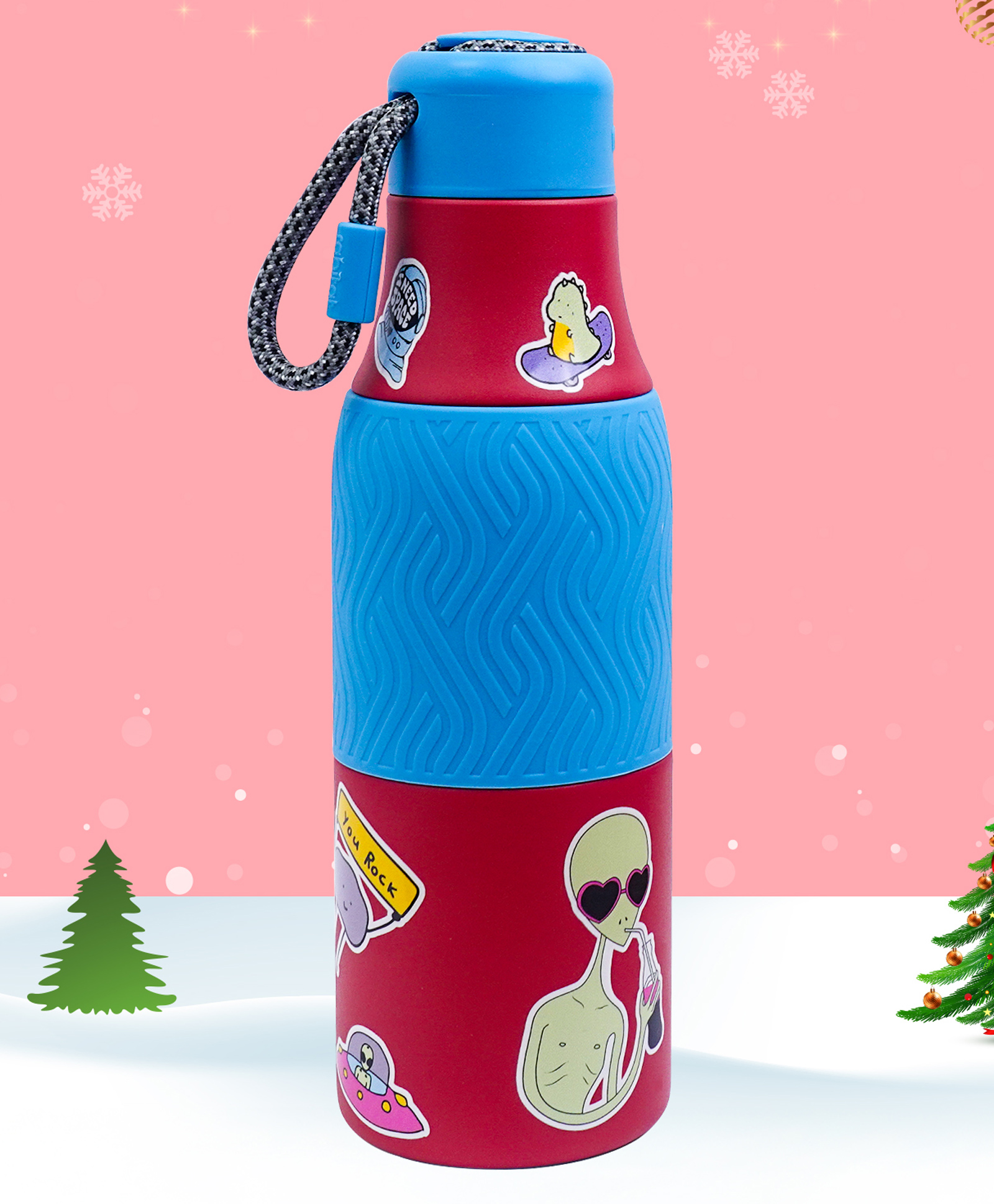 Rabitat Zappy Insulated Stainless Steel Bottle - Red 700 ml