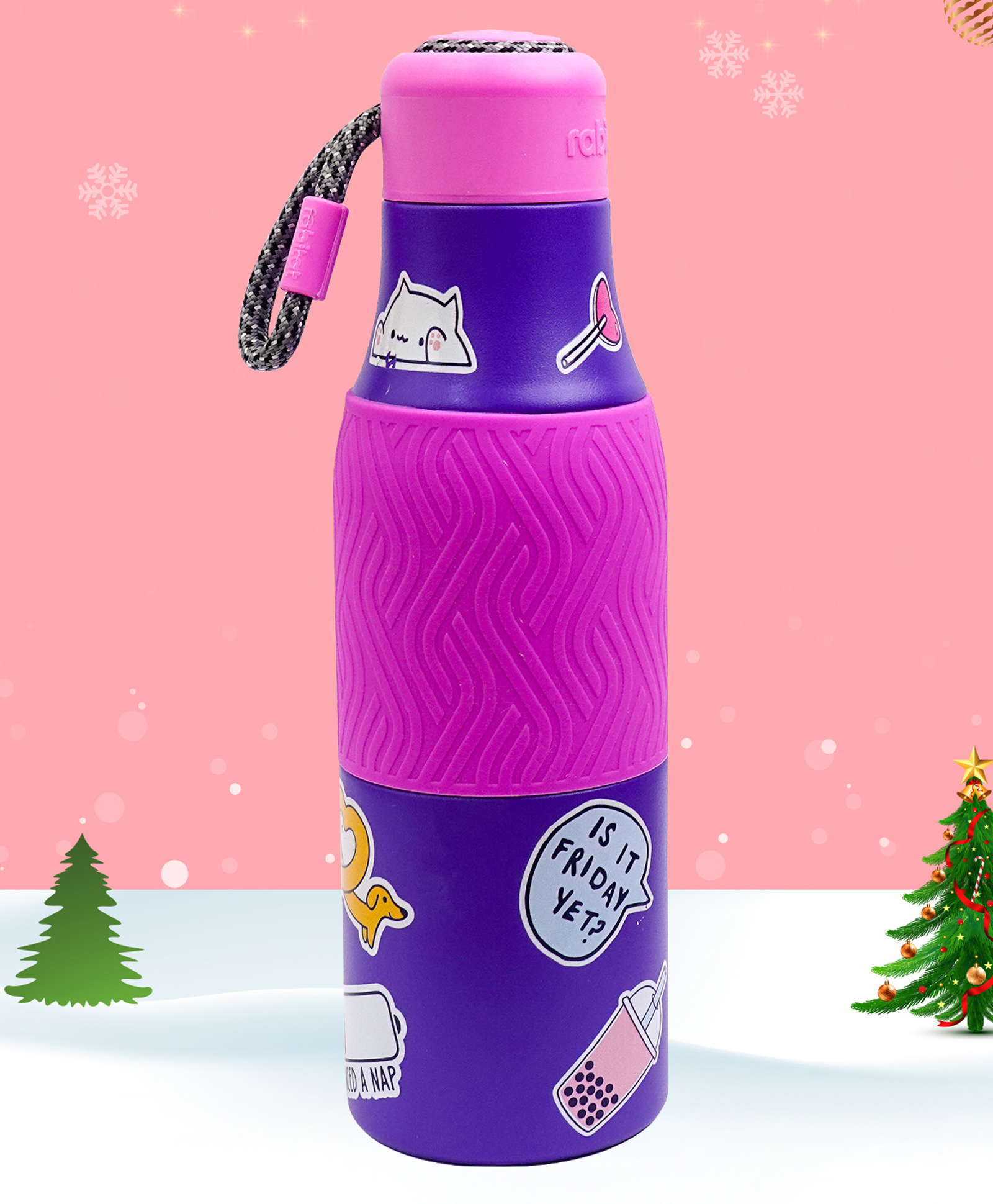 Rabitat Zappy Insulated Stainless Steel Bottle - Purple 700 ml