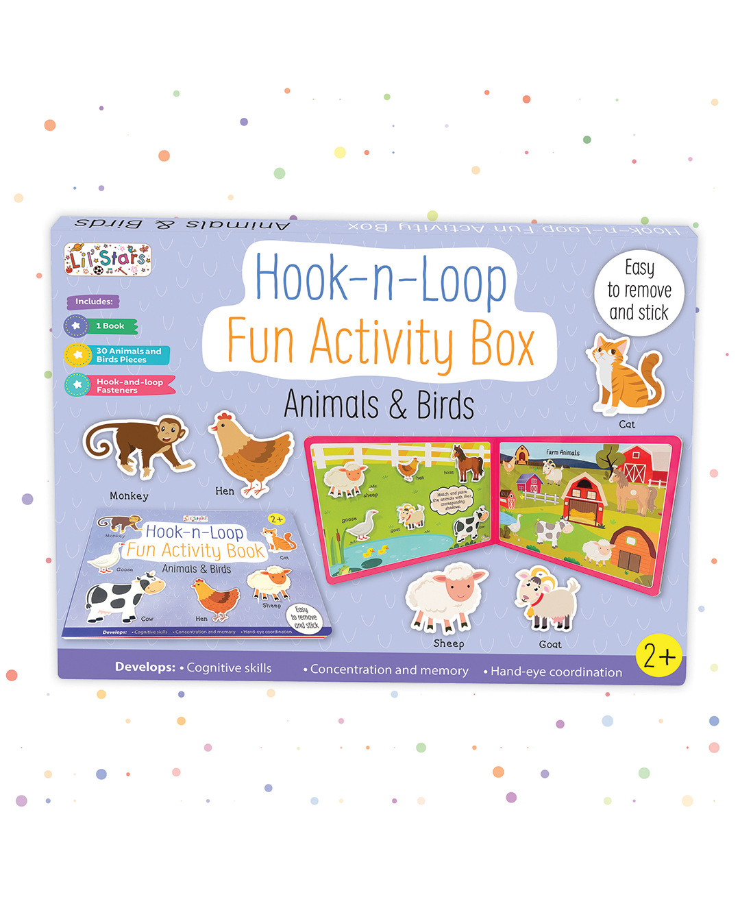 pegasus Hook n Loop Fun Activity Box | Velcro Books | Montessori Activity | Busy Book | Explore Animals & Birds through Interactive Play-picture-15