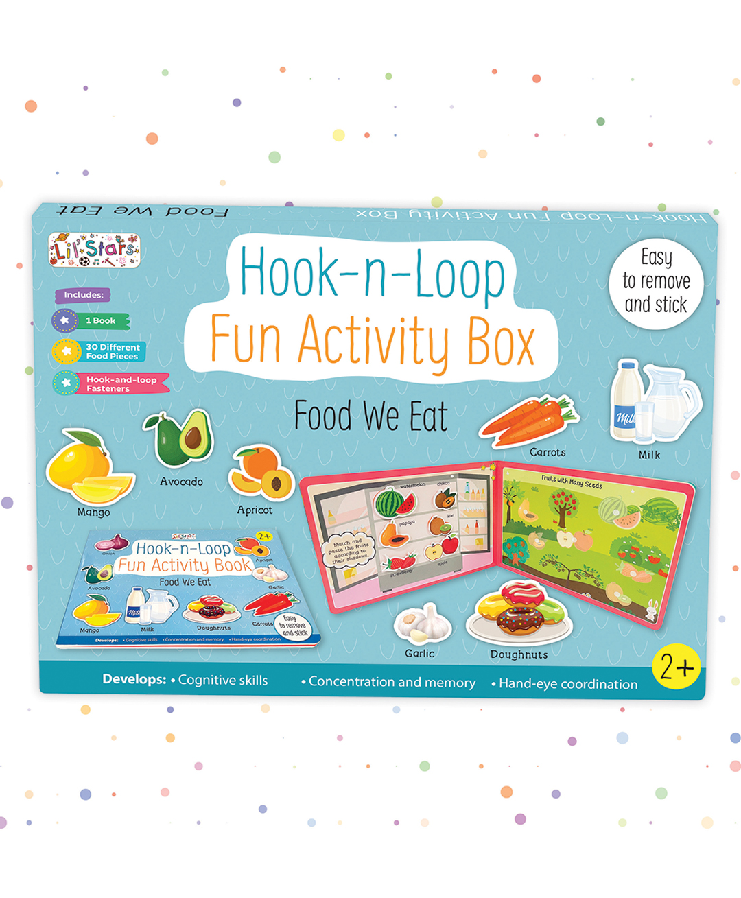 Hook n Loop Fun Activity Box | Velcro Books | Montessori Activity | Busy Book | for 2+ Years Kids - Discover the World of Food We Eat through Interactive Play-image-47