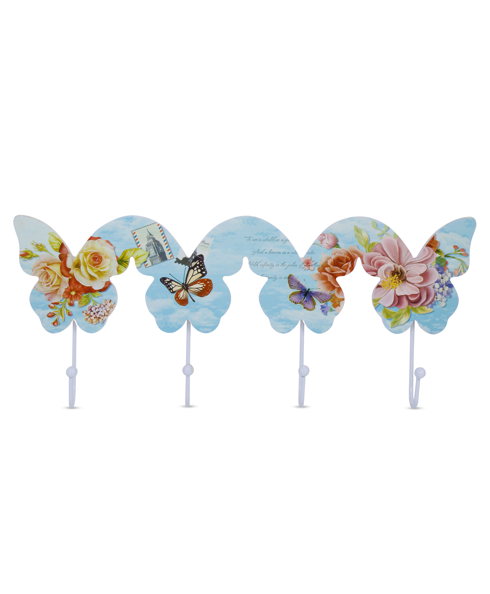 the quirk box THE QURK BOX 4 HOOK WOODEN HANGER MULTI COLOR-picture-24