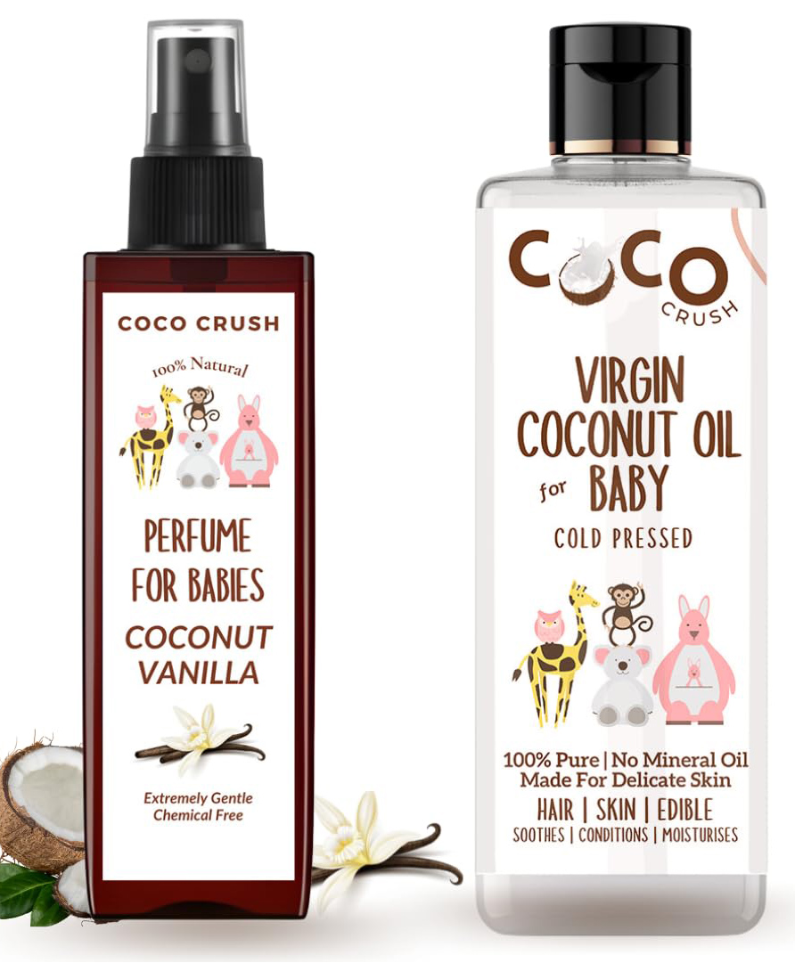 Coco Crush Virgin Coconut Oil for Baby, 100ml & Baby Perfume, 100ml-image-6