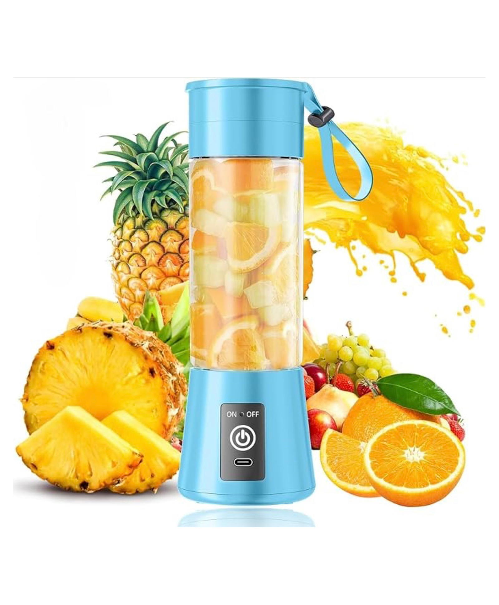 ARCADE TOYS Portable Juicer Blender & Fruit Mixer - Blue-image-9