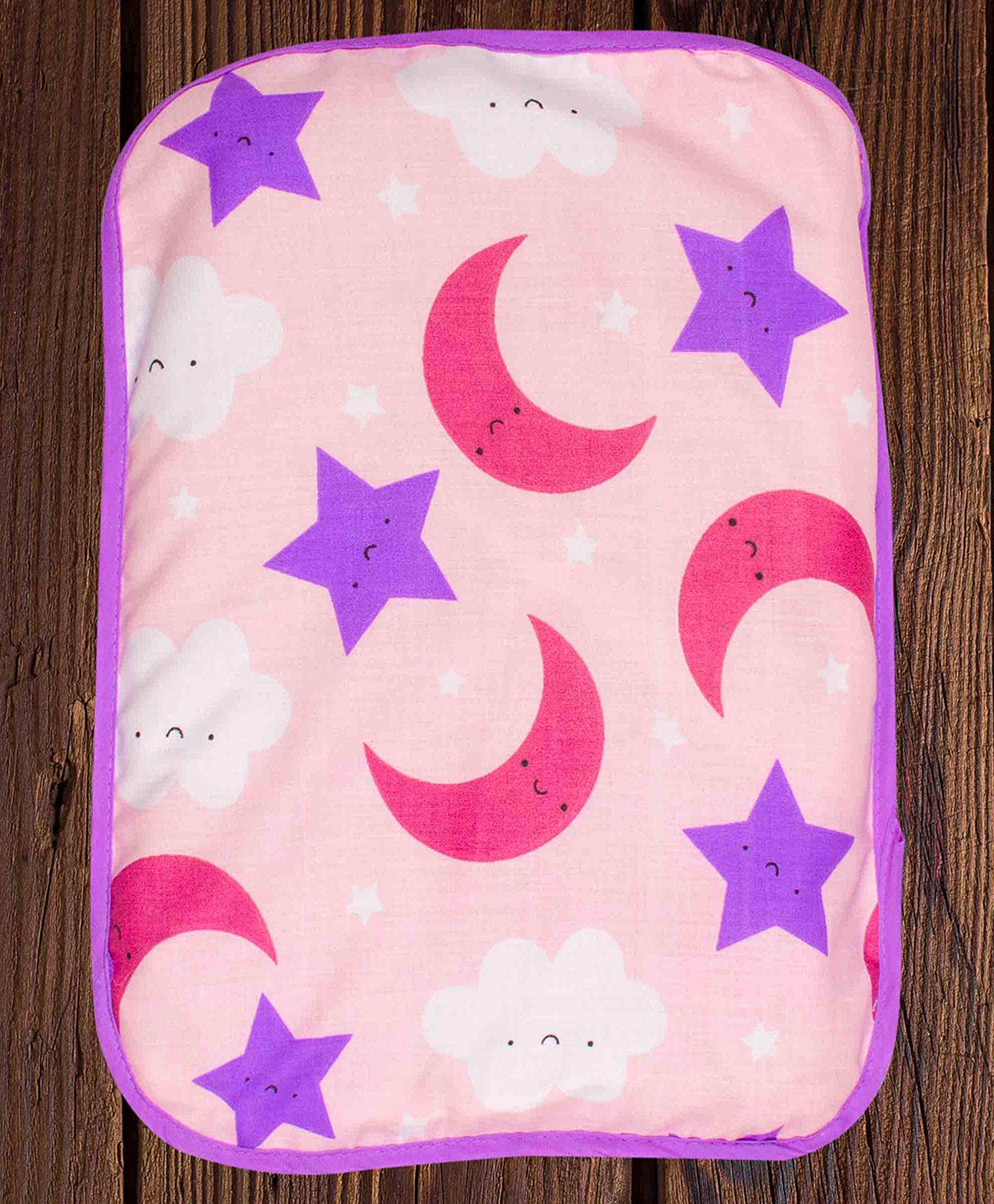 Mittenbooty Rectangular mustard seed or Rai Pillow Big Cloud print Pink-image-43