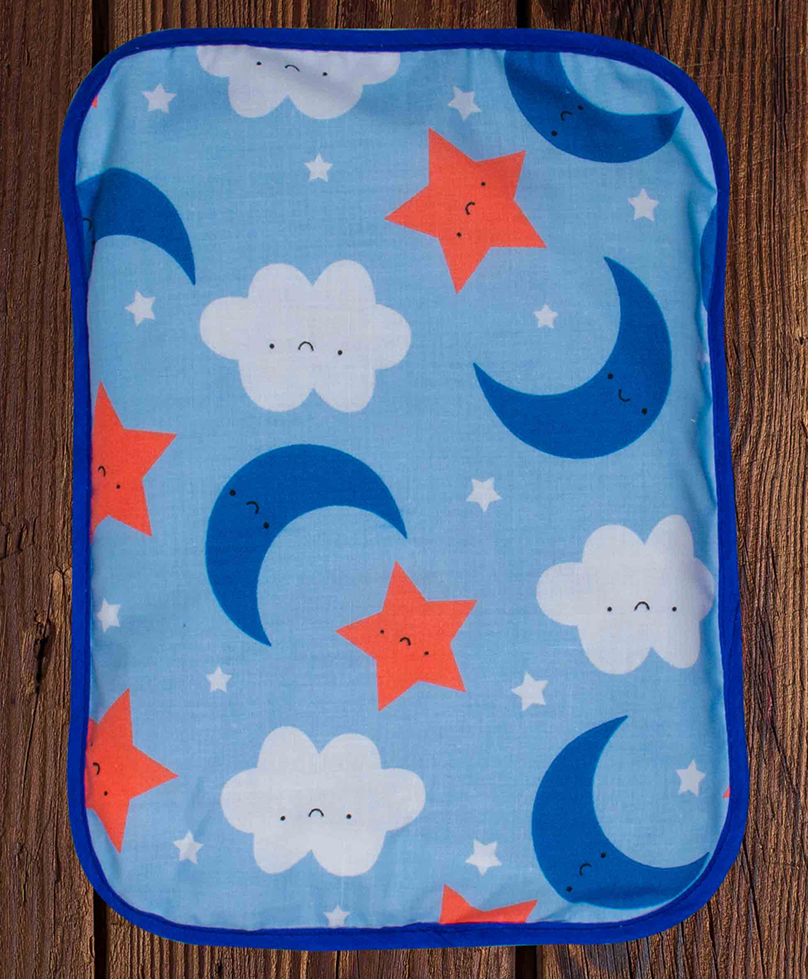 Mittenbooty Rectangular mustard seed or Rai Pillow Big Cloud print Blue-image-29