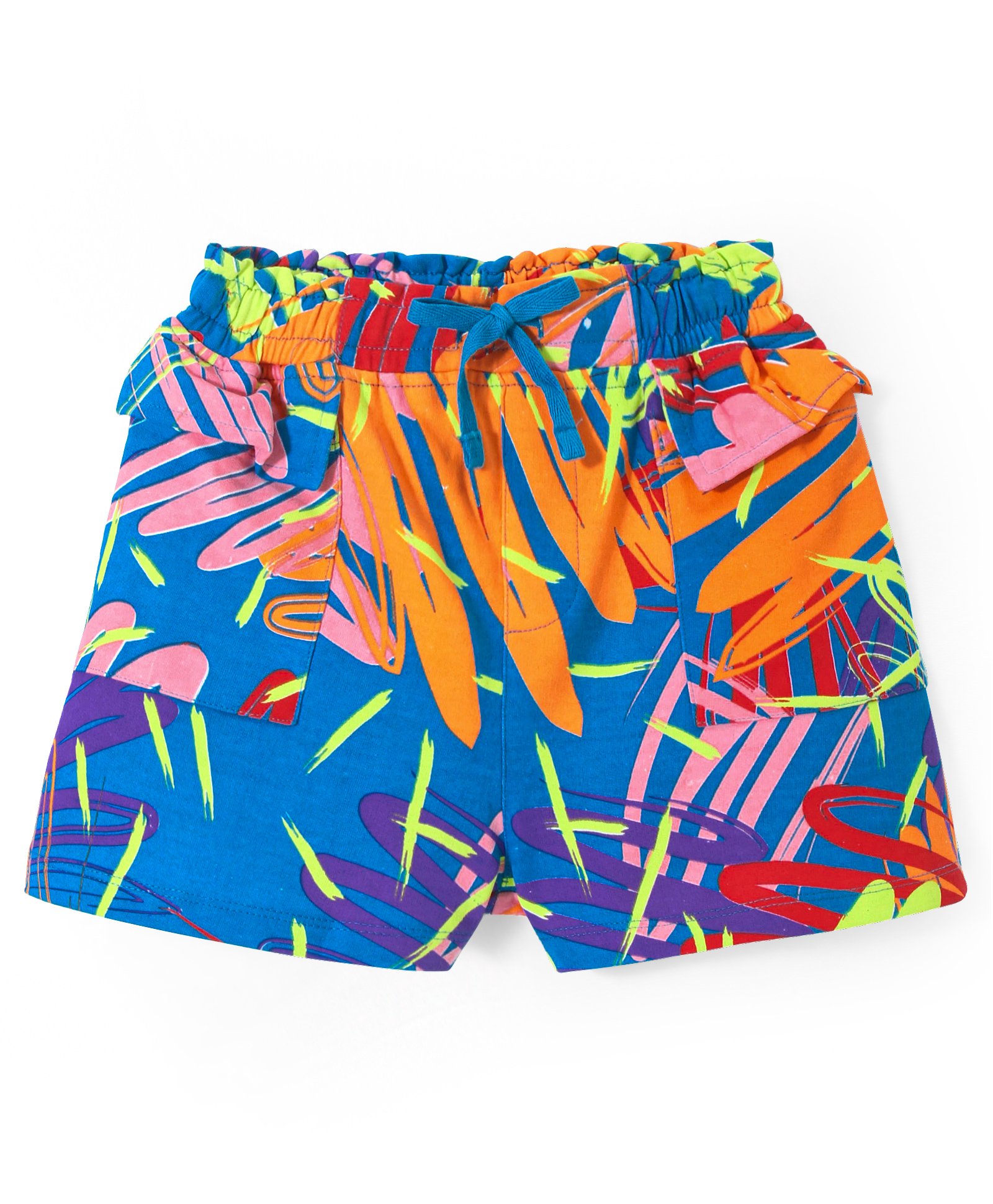 Pine Kids Cotton Knit Mid Thigh Printed Shorts - Multicolour-picture-13