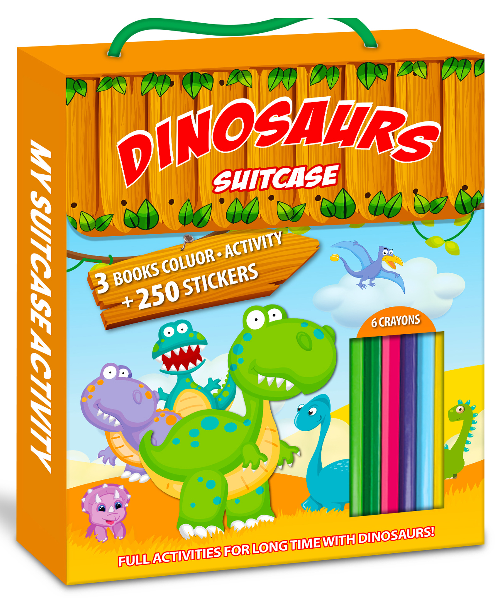 Hello Friend Books My Suitcase Activity Bag: Dinosaurs - Complete Activity Case with Colouring Books, Activity Book and Sticker Book, Great for Gifts - English-image-25