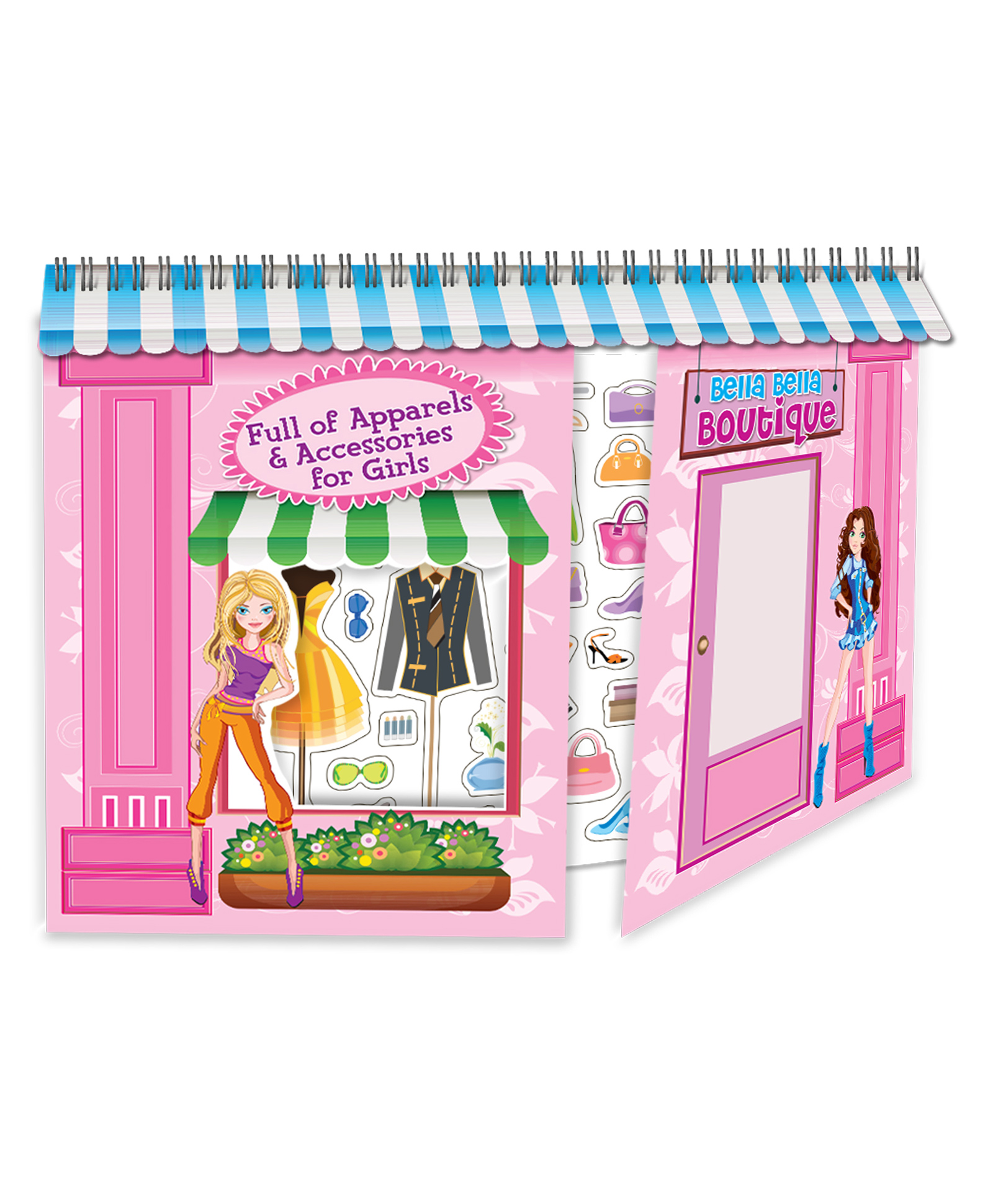Hello Friend Books Stickers and Colouring Kit: Bella Bella Boutique- Full of Apparel and Accessories for Girls-image-10