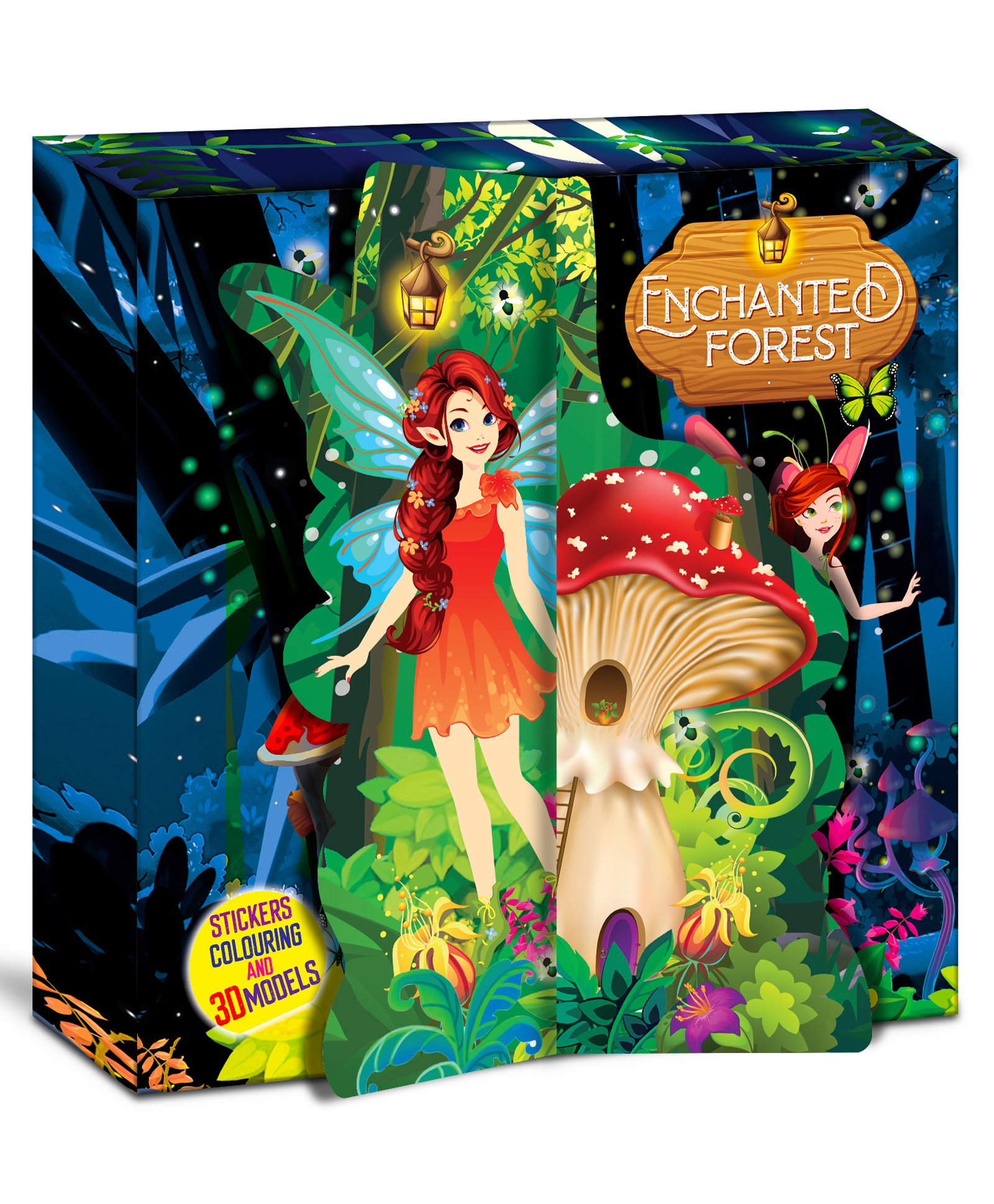 Hello Friend Books 3D Model Activity Set: Enchancted Forest- Create Your Own Fairy Forest Model with Stickers and Colouring Sheets-image-13