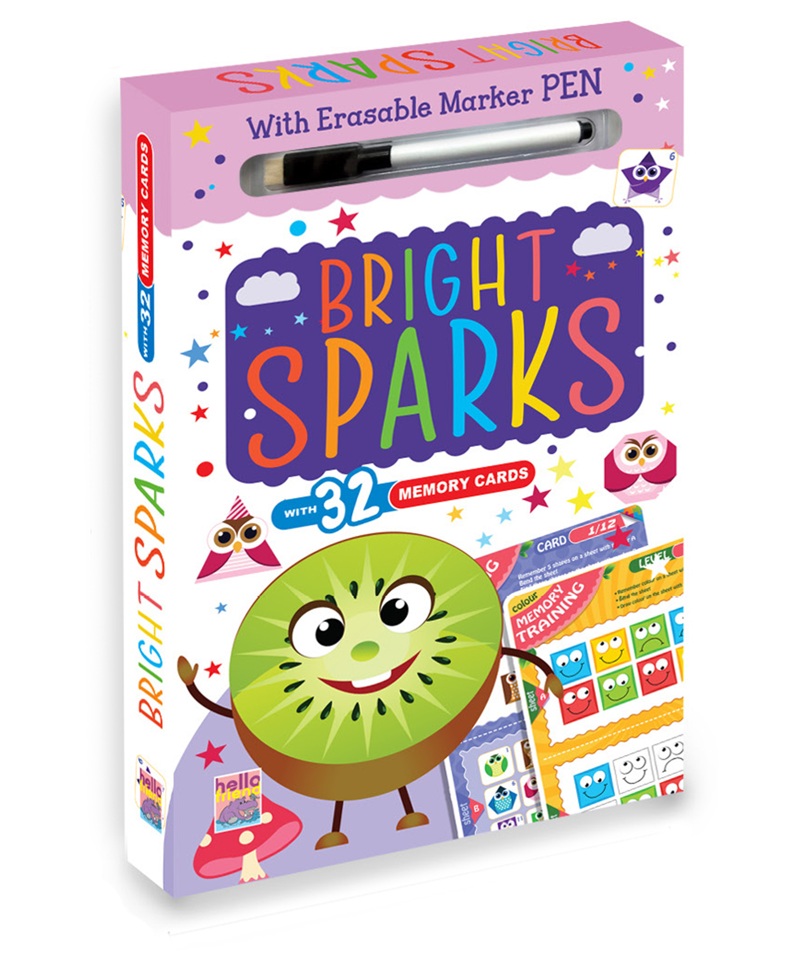 Hello Friend Books Bright Sparks Memory Cards with Wipe-Clean Pen: Set of 32 Cards for Memory Improvement Training-image-22