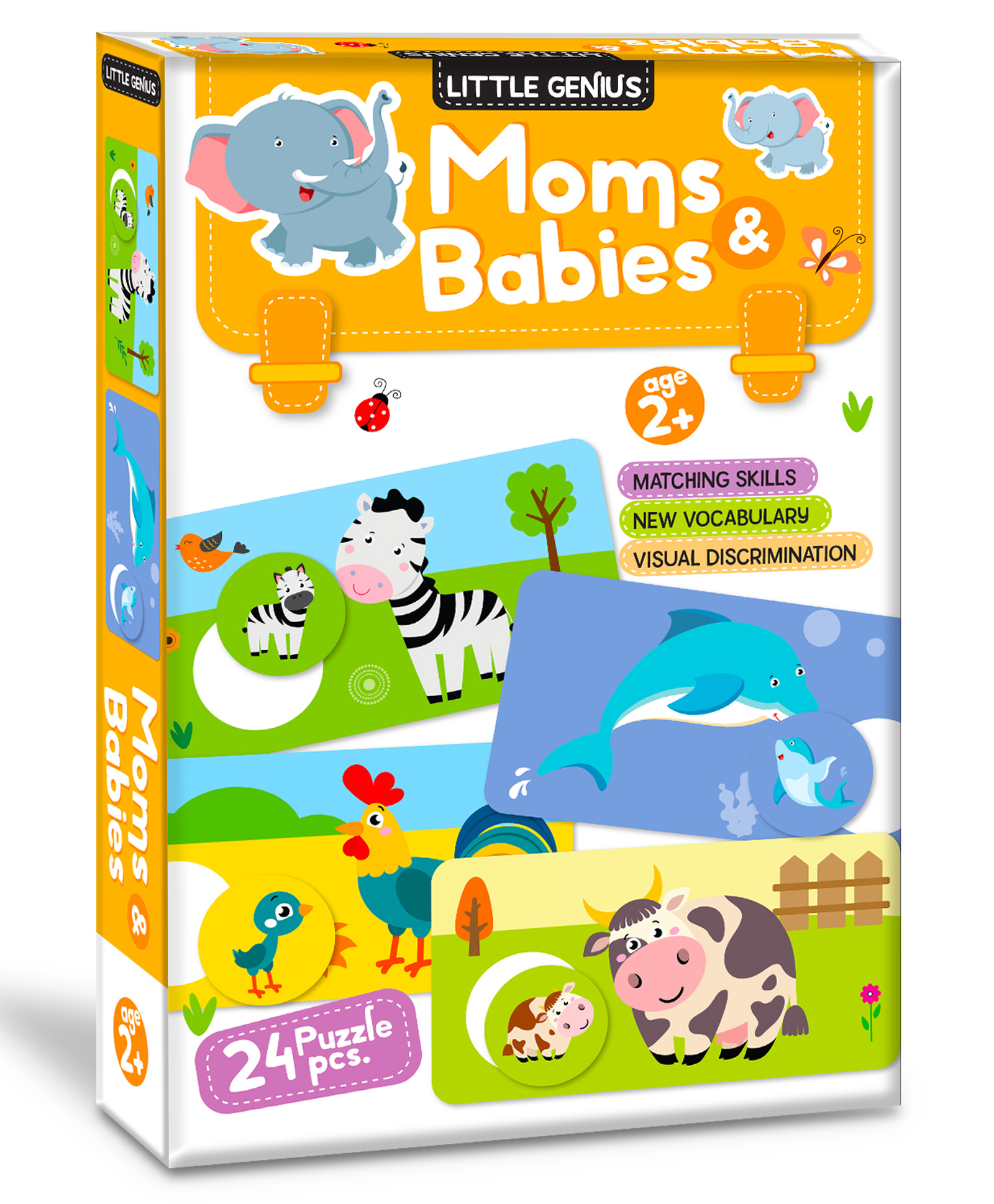 hellofriend books Hello Friend Books Little Genius Puzzles and Games: Moms and Babies- Play and Learn About Animals and Their Babies with 24 Fun and Colourful Puzzle Pieces-picture-18