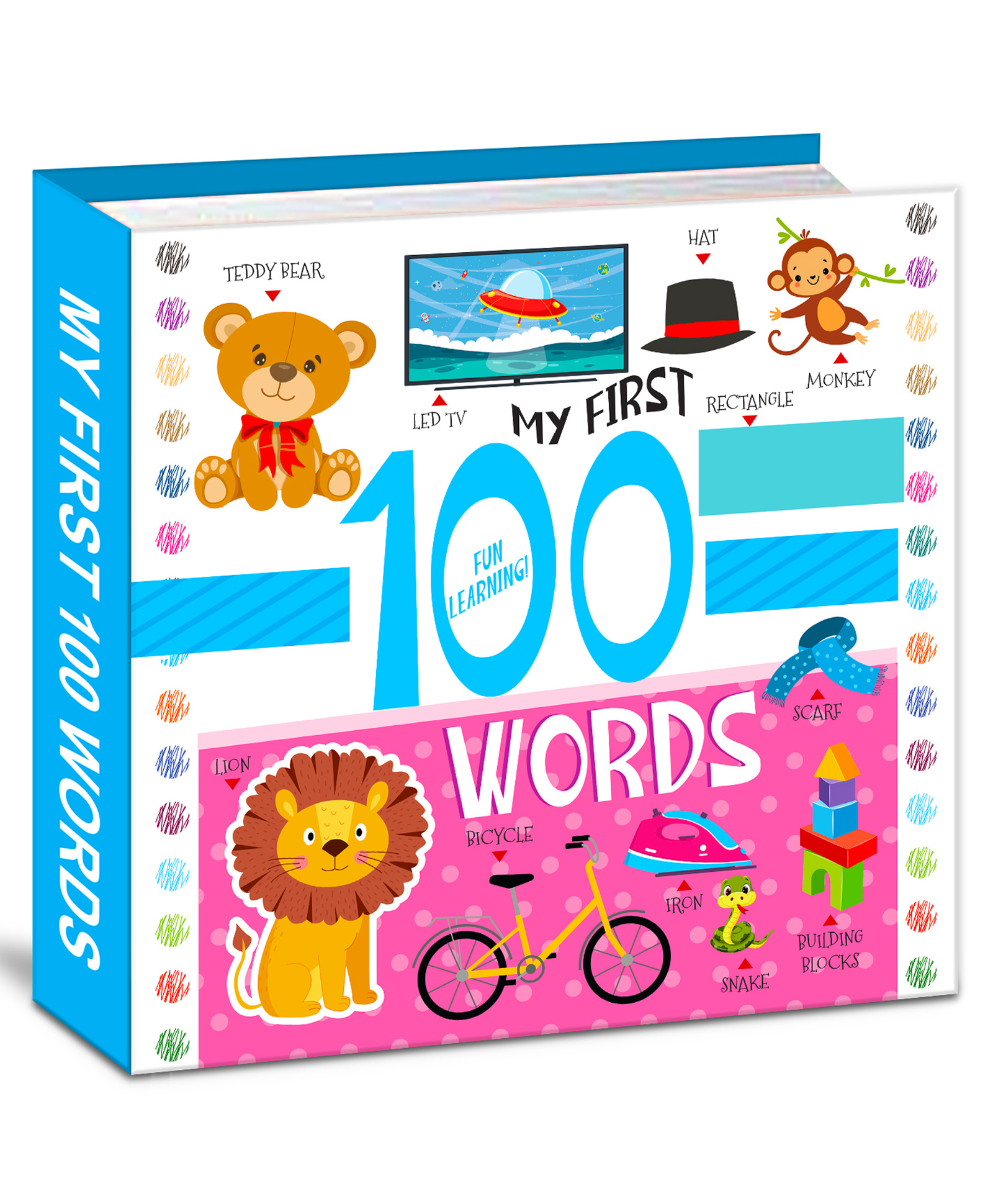 My First Large Padded Board Book: 100 Words- Padded Board Book for Kids for Fun Learning-image-13