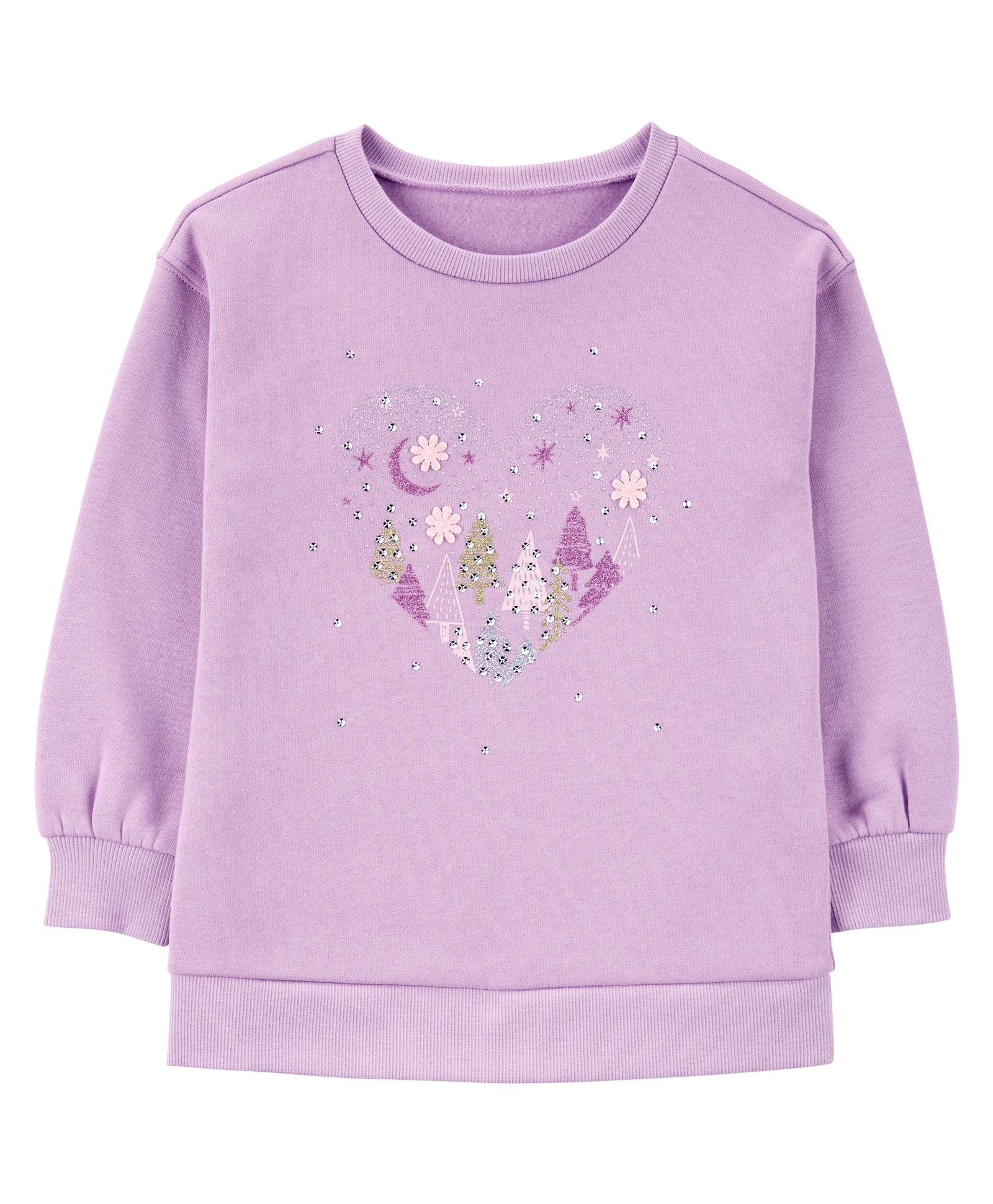 Carter's Knit Full Sleeves T-Shirt with Floral Applique - Pink-picture-17