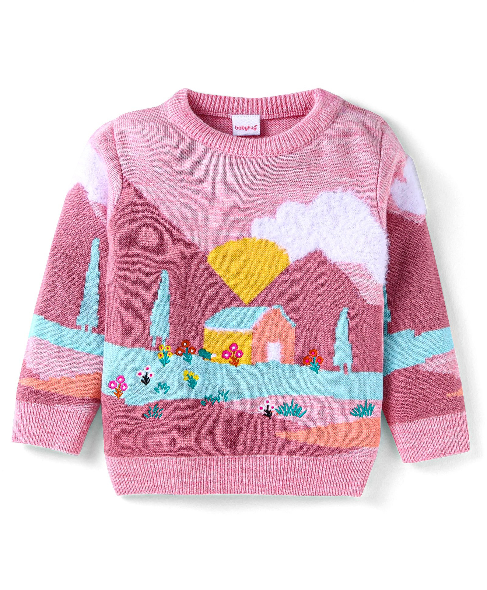 Babyhug Female Sweater-Knit Pullovers PINK 9-12m-image-32