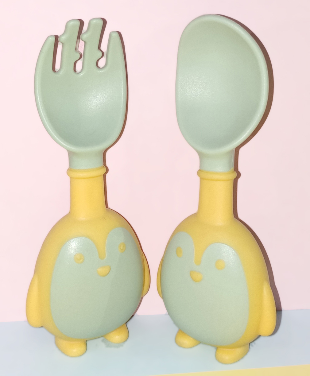 Kritiu Baby FlaxibleTraining Spoon and Fork Set - Green-picture-22