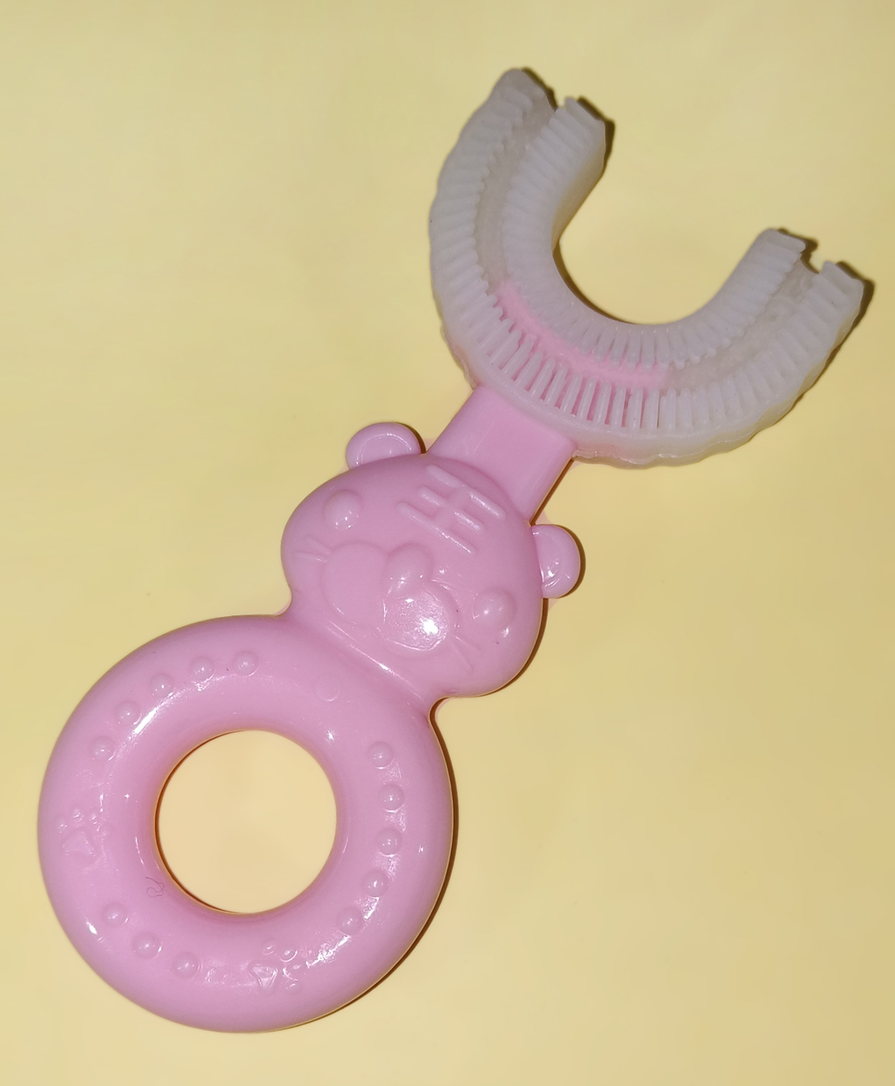 Kritiu Baby Silicone U Shape Toothbrush - Pink-picture-48