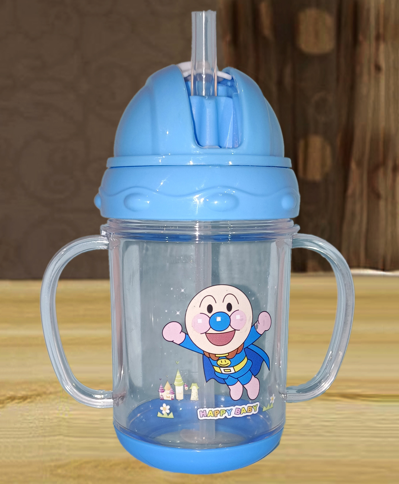Kritiu Cartoon Print Straw Sipper Blue - 200 ml-image-30