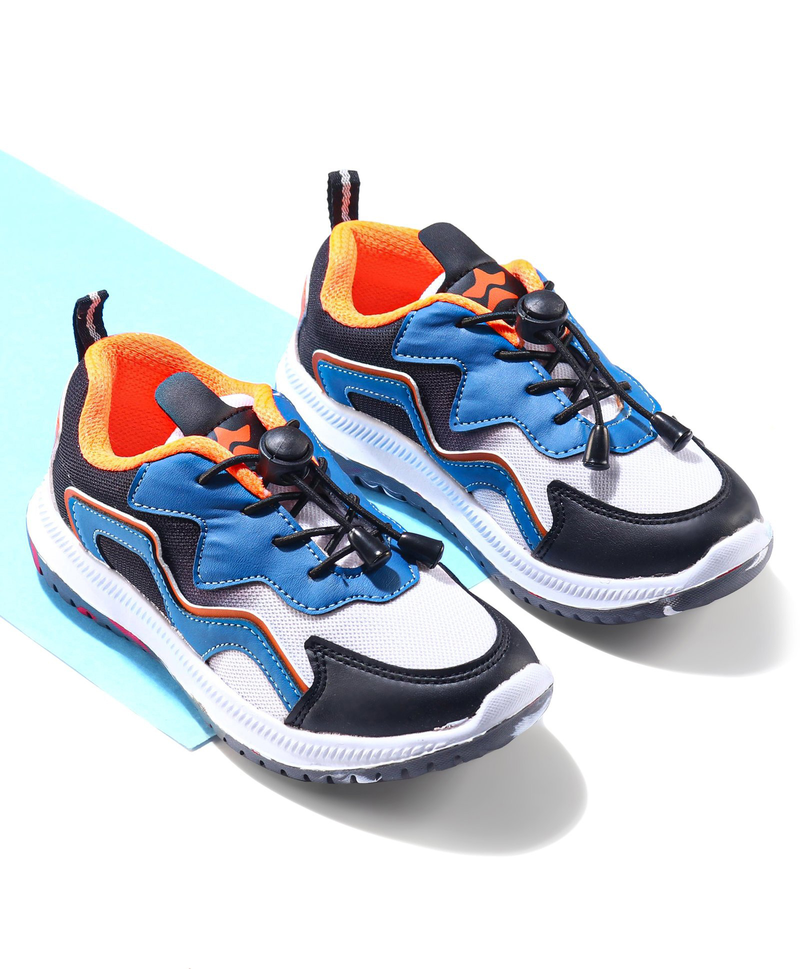 Cute Walk by Babyhug Sneakers With Lace Up Closure - Blue White-picture-22