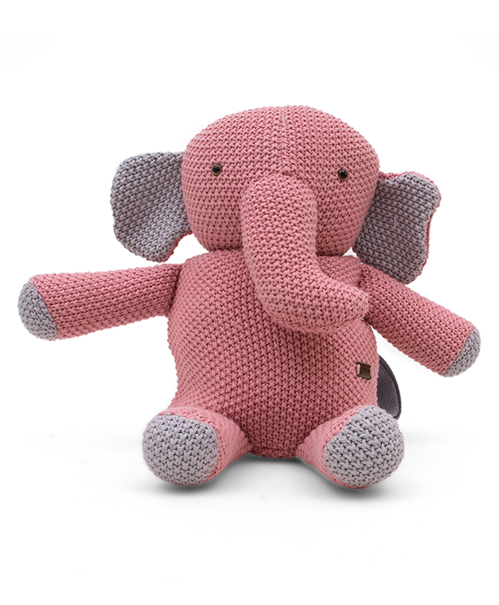Pluchi (12 inch) Berry The Elephant - Blossom Pink 100% Cotton Knitted Kids Bag-picture-10