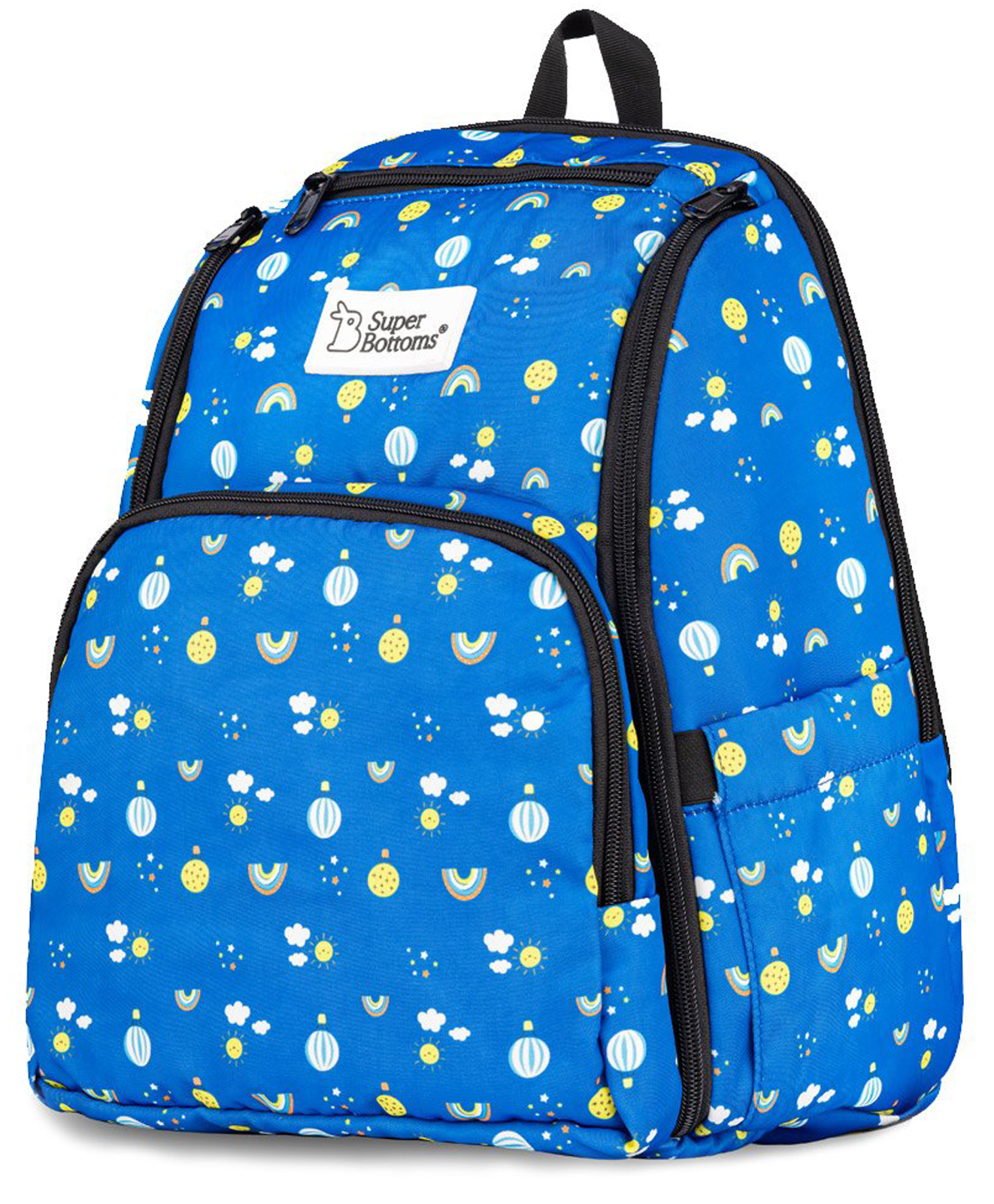 SuperbBottoms Diaper Bag, Multifunctional Diaper Bags for Mom, Spacious, Semi-waterproof Backpack Blue-image-22