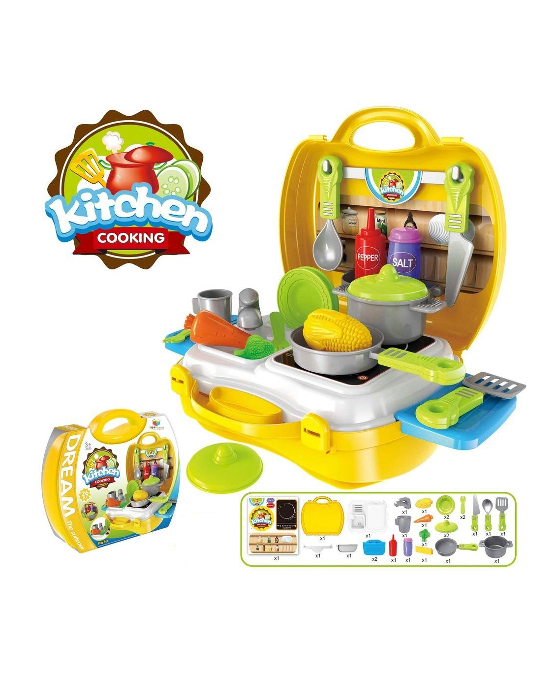 NEGOCIO Ultimate Kid Chef's Bring Along Kitchen Cooking Suitcase Set  - COLOR MAY VARY-picture-10