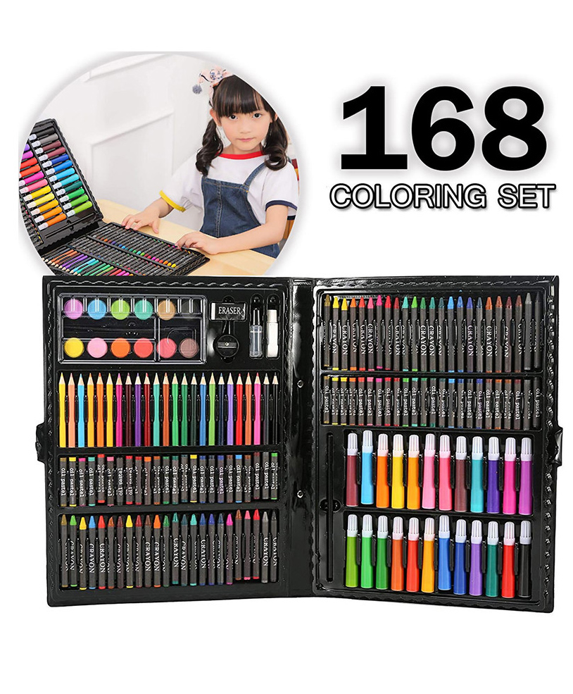 azhari Colour Set for Kids Colors Box Color Pencil Crayons, Water Color Sketch Pens Set of 168 Pieces-picture-28