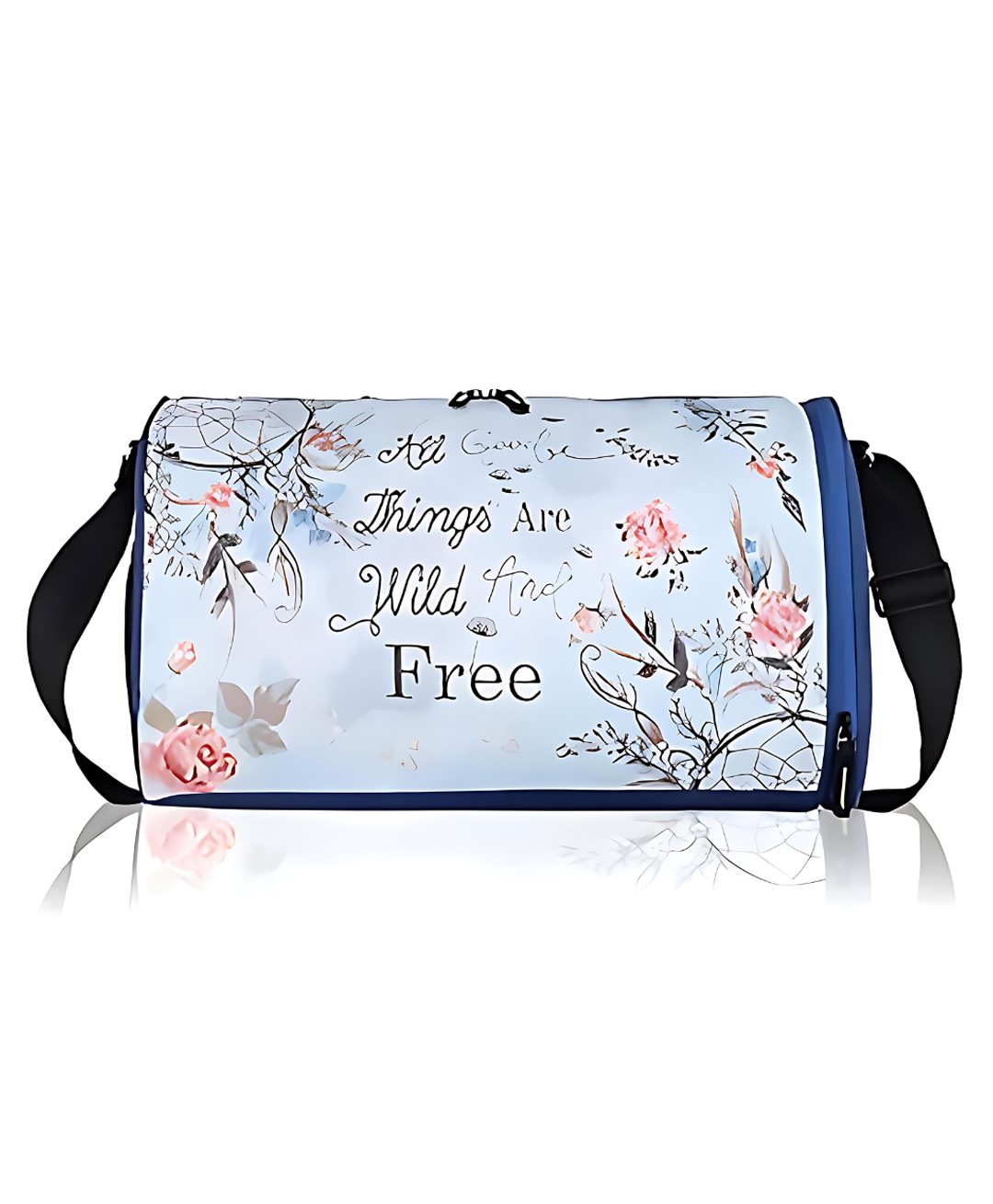 Echo Boomers Wildflower Sky Light Duffel Bag - Floral Print for Adventurous Souls-image-48