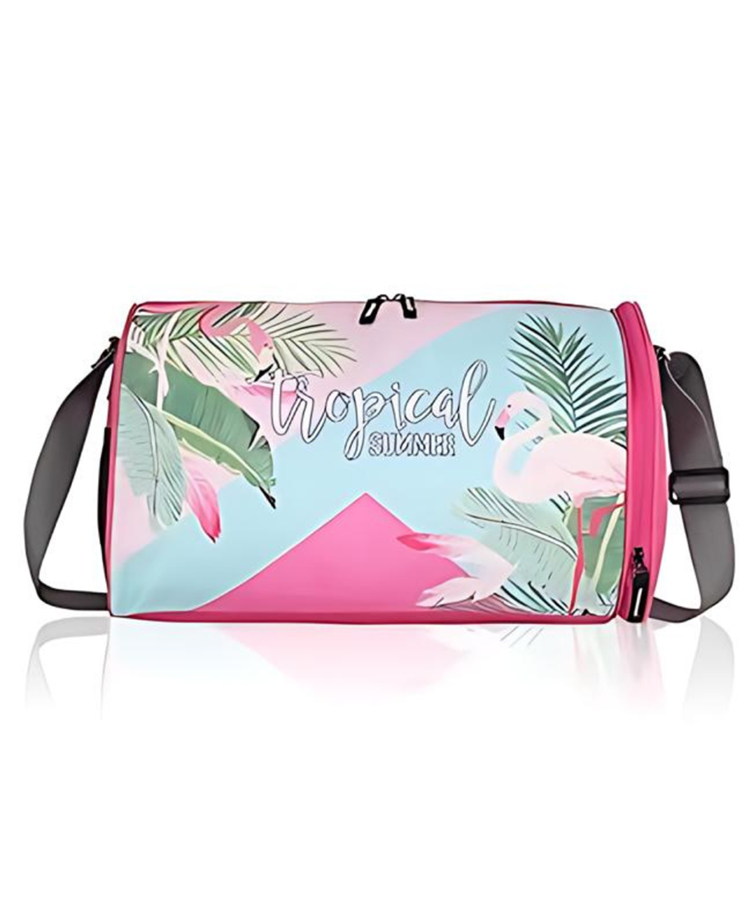 Echo Boomers Tropical Flamingo Pink Duffel Bag - Beach Vibes for Summer Adventures-image-15