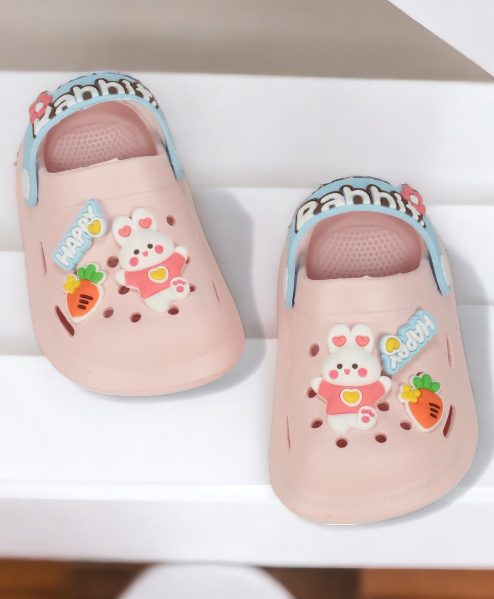 Lil Lollipop Bunny Applique Detailed Anti Slip Slingback Clogs - Pink-image-16
