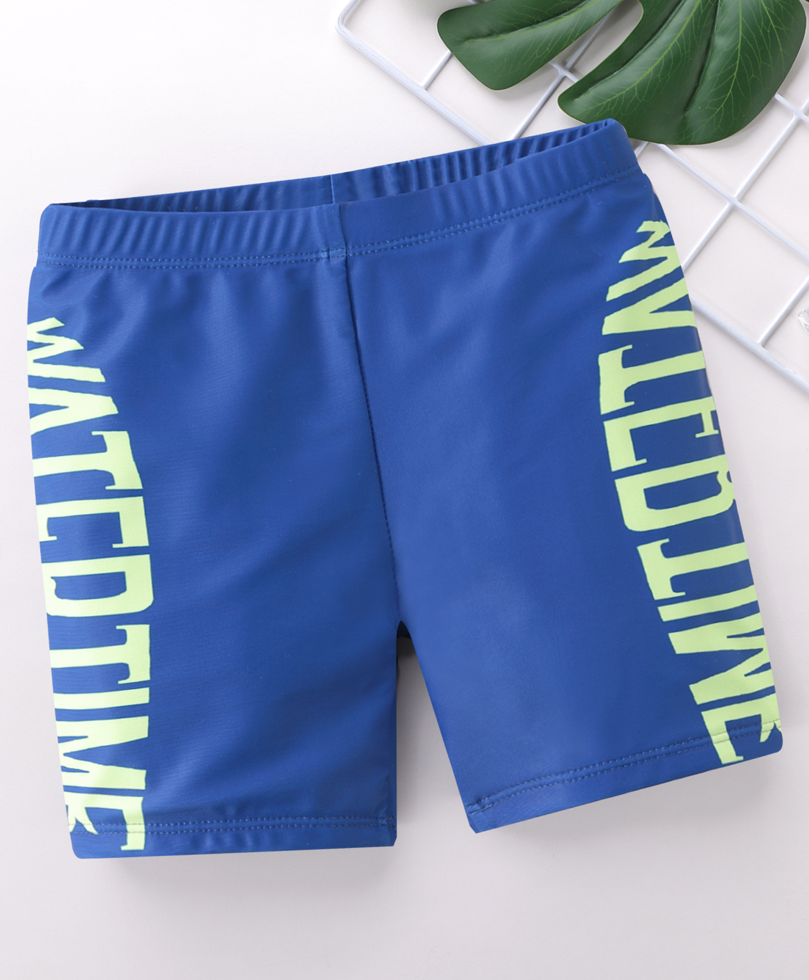 Pine Active Text Print Swimming Trunk - Blue-image-14