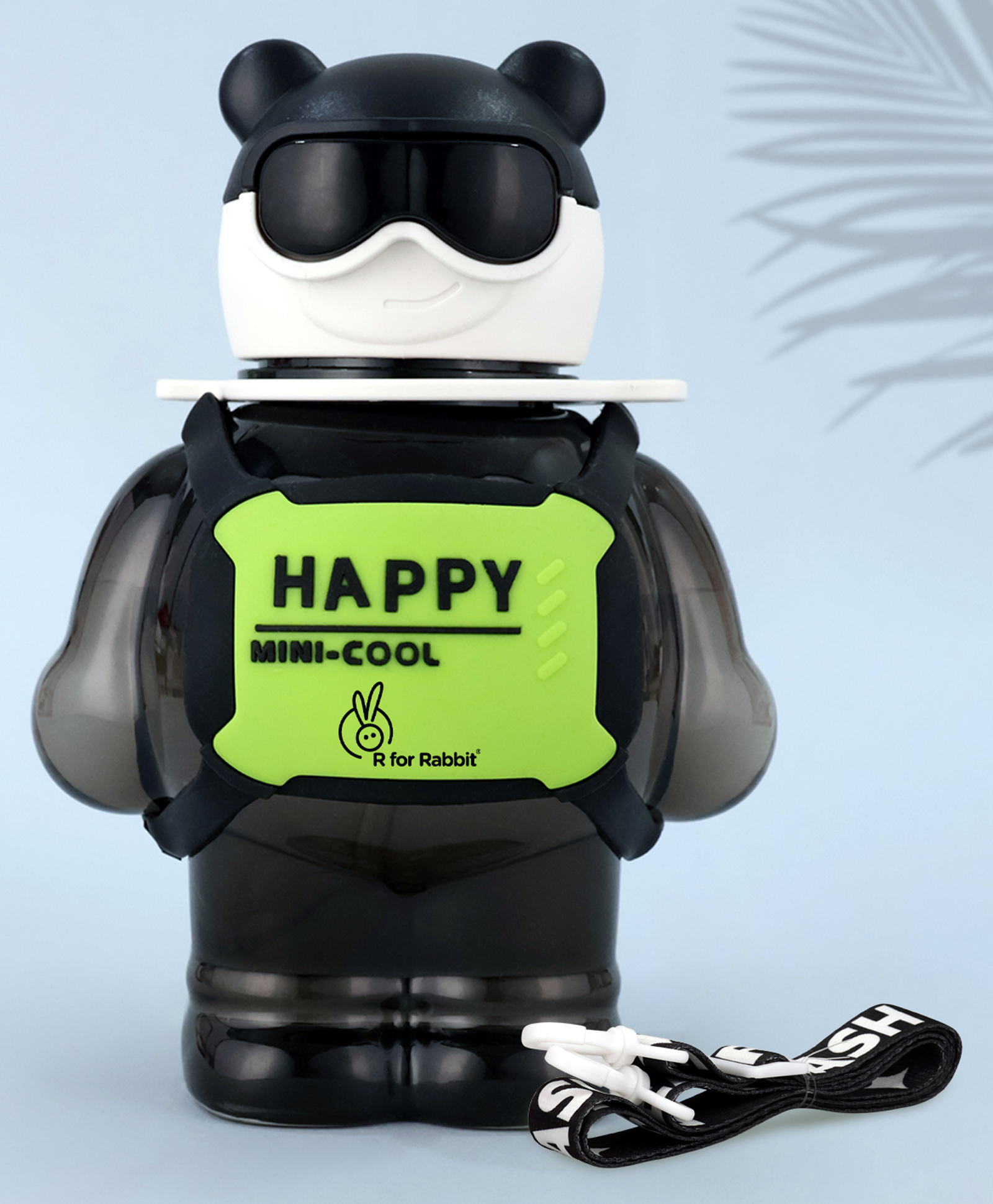 R for Rabbit Tritan BPA Free & Non Toxic Straw Sippy Water Bottle for Leak Proof Drinking Bear Theme Black - 1000 ml-picture-23