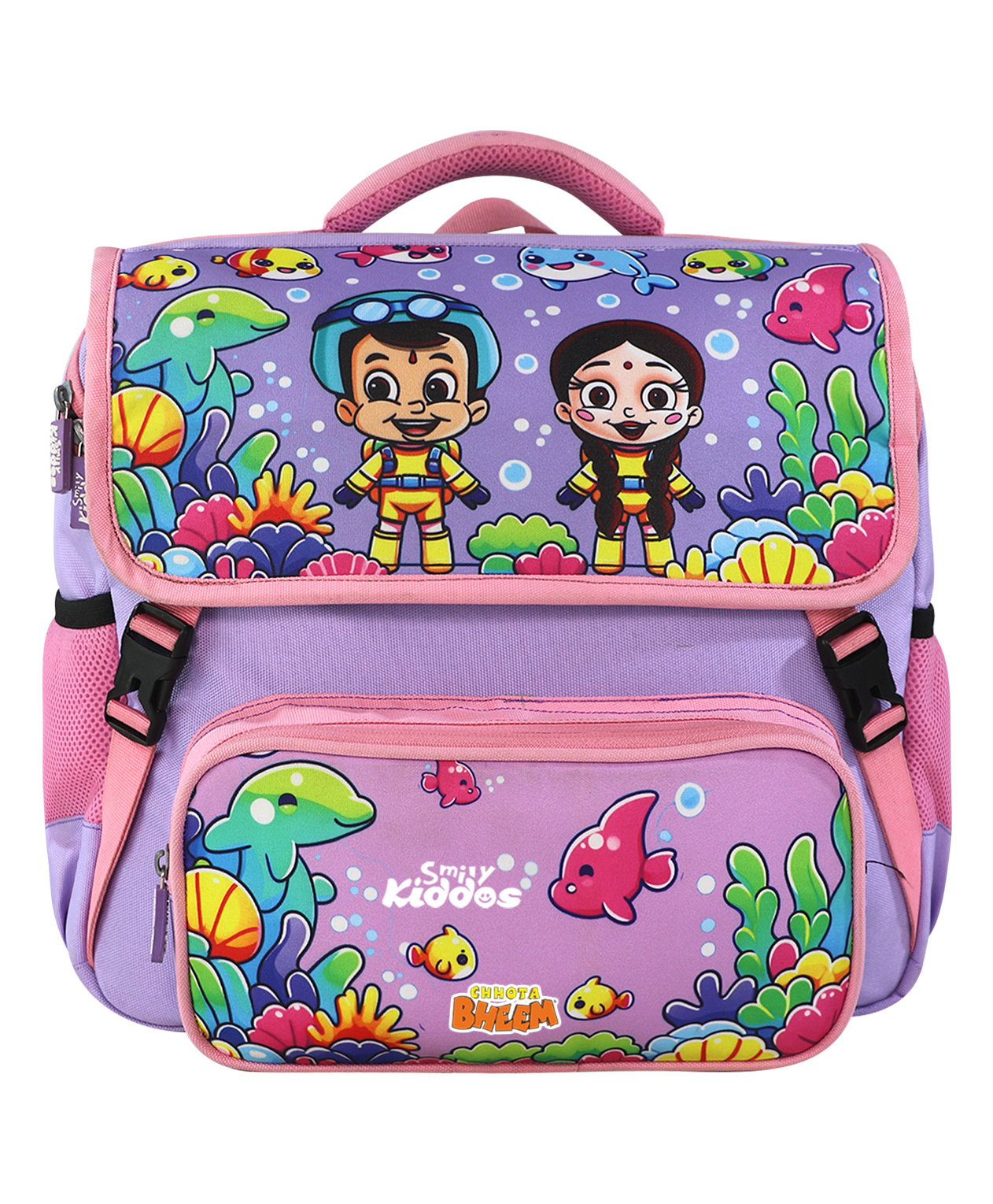 Smily Kiddos - Licensed Chhota Bheem Preschool Backpack I -Purple - 13 Inch-image-45