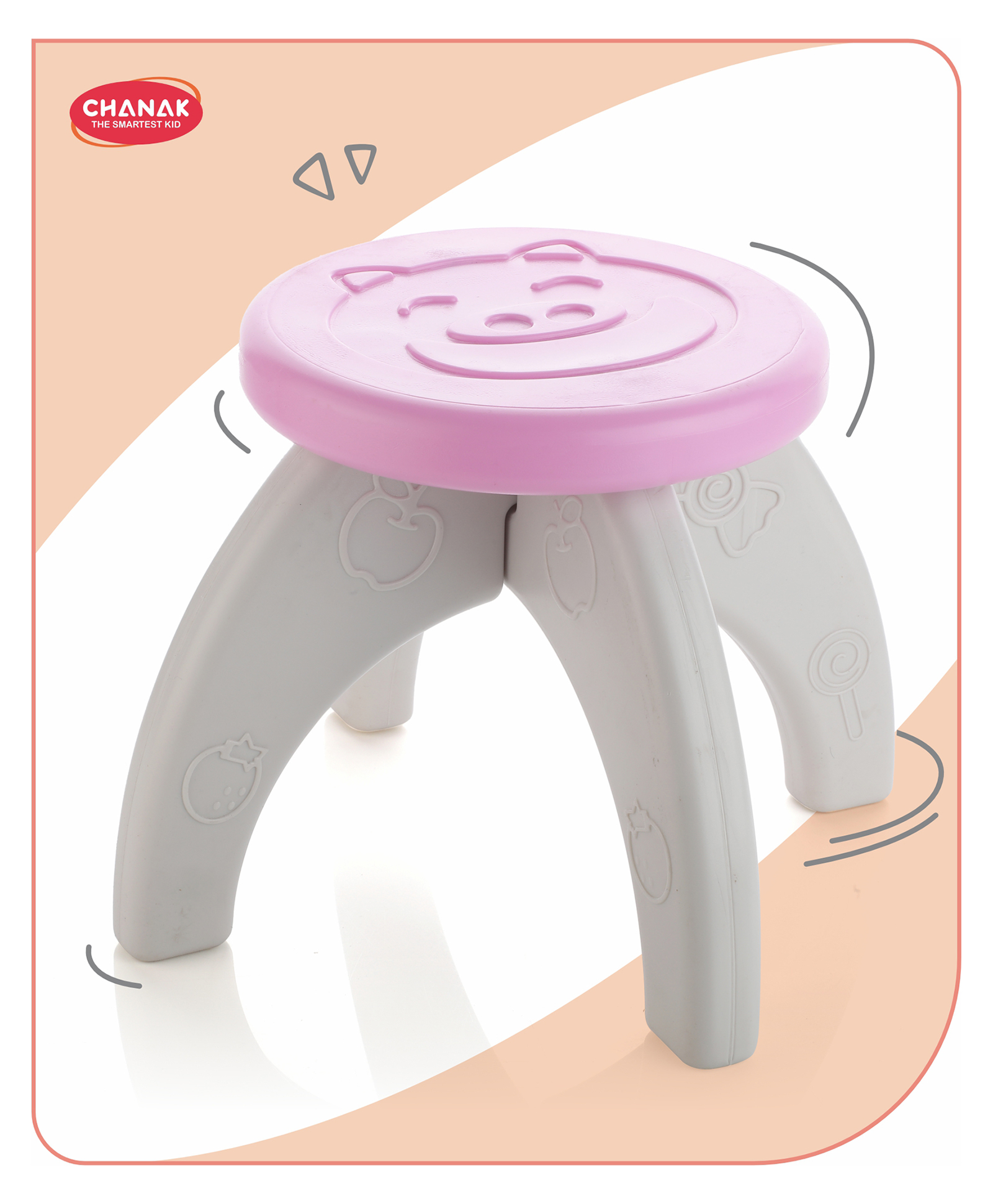 Aditi Toys Baby Chair for Boys & Girls Durable HDPE Plastic Chair Step Stool Plastic Activity Table For Kids Above 1 Year (Pink)-picture-18