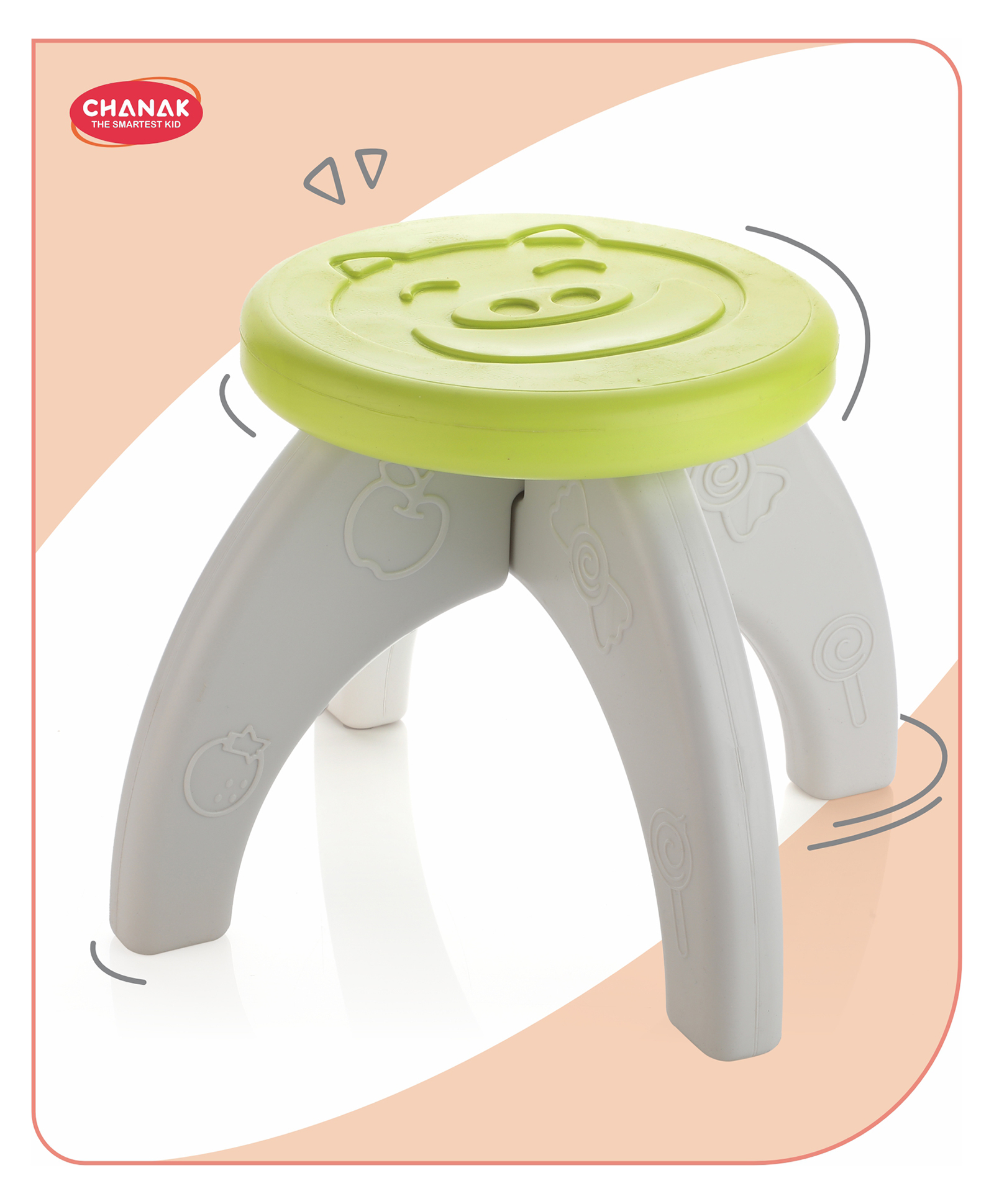 Aditi Toys Baby Chair for Boys & Girls Durable HDPE Plastic Chair Step Stool Plastic Activity Table For Kids Above 1 Year (Yellow)-picture-26