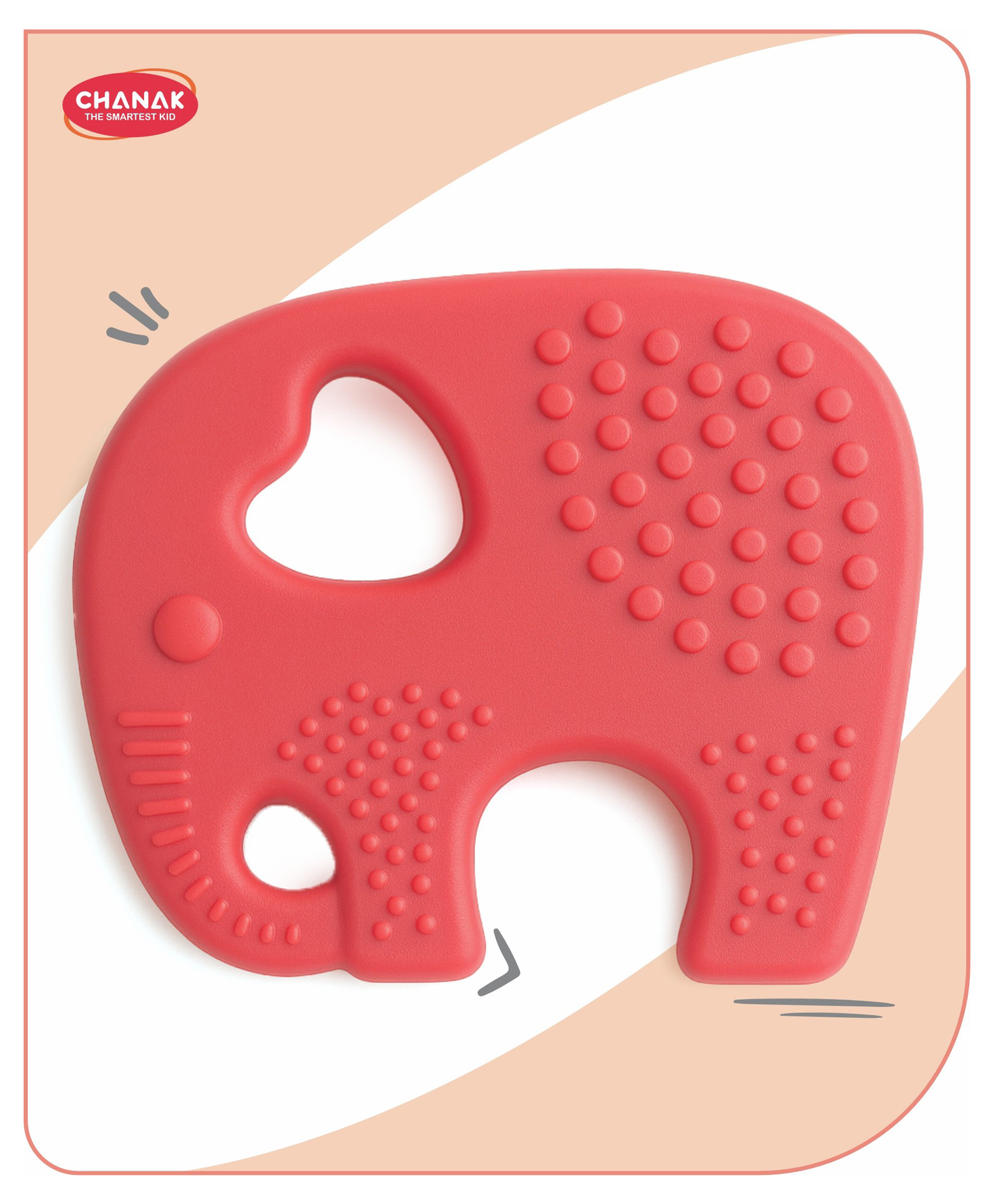 Aditi Toys Soft Silicone Teether for 6 to 18 Months, Non Toxic BPA Free Teething Toy for Babies with Textured Surface for Soothing Gums, 100% Food Grade Elephant Shape Teether for Babies. (Colors As Per Availability)-picture-12