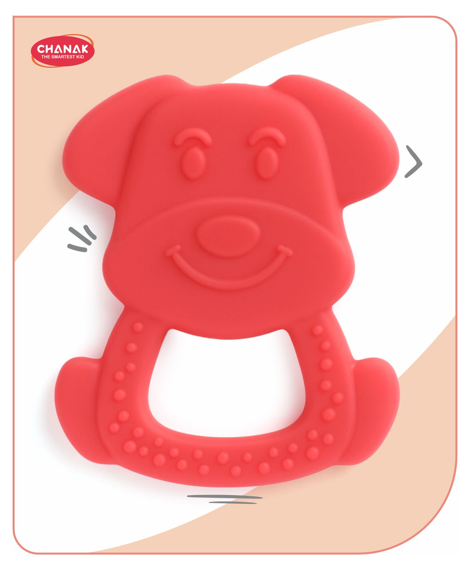 Aditi Toys Soft Silicone Teether Non Toxic BPA Free Teething Toy for Babies with Textured Surface for Soothing Gums, 100% Food Grade Dog Shape Teether for Babies. (Colors As Per Availability)-image-47