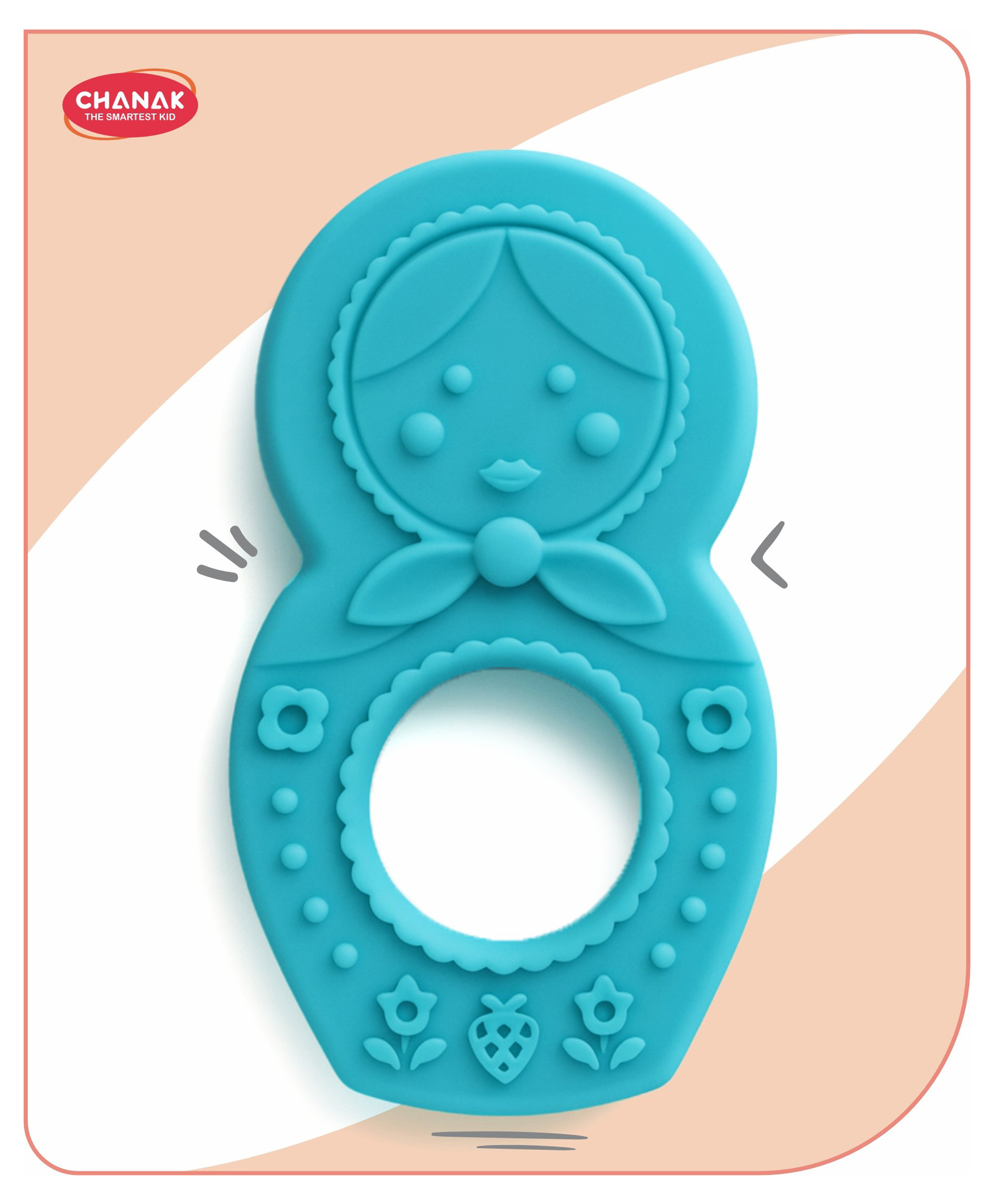 Aditi Toys Soft Silicone Teether Non-Toxic BPA Free Teething Toy for Babies with Textured Surface for Soothing Gums, 100% Food Grade Doll Shape Teether for Babies. (Colors As Per Availability)-image-46
