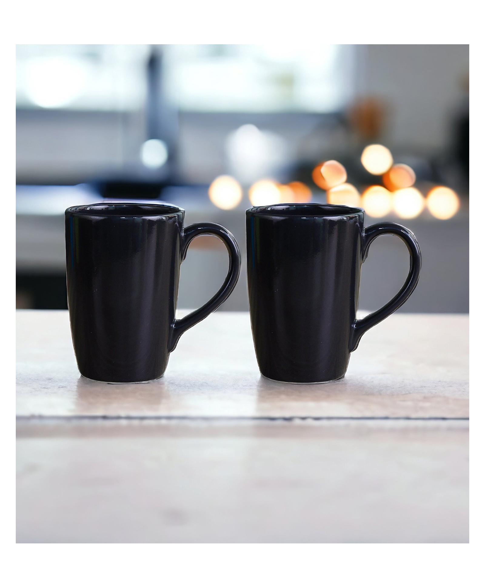 Femora Black Set of 2 Ceramic Coffee Mug (Color May Vary) - 360 ml-picture-22