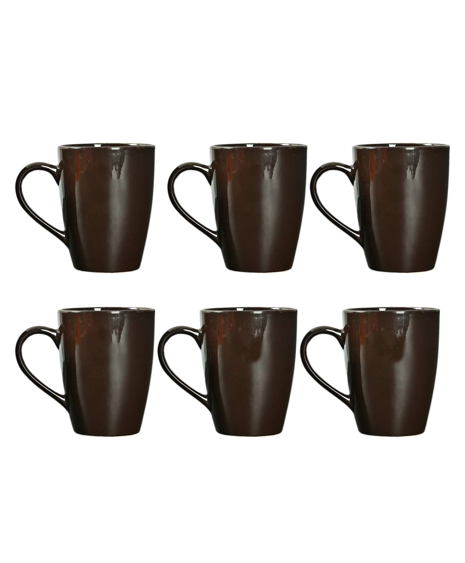Femora Brown Set Of 6 Ceramic Coffee Mug (Color May Vary)- 360 ml-picture-23