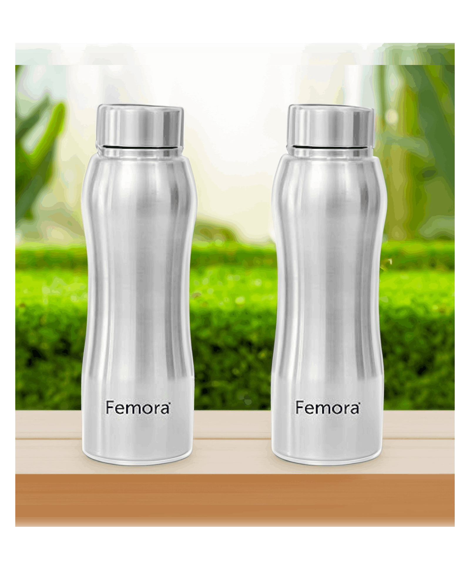 Femora 750 ml Stainless Steel Water Bottle Fridge Bottle - Pack Of 2-image-45
