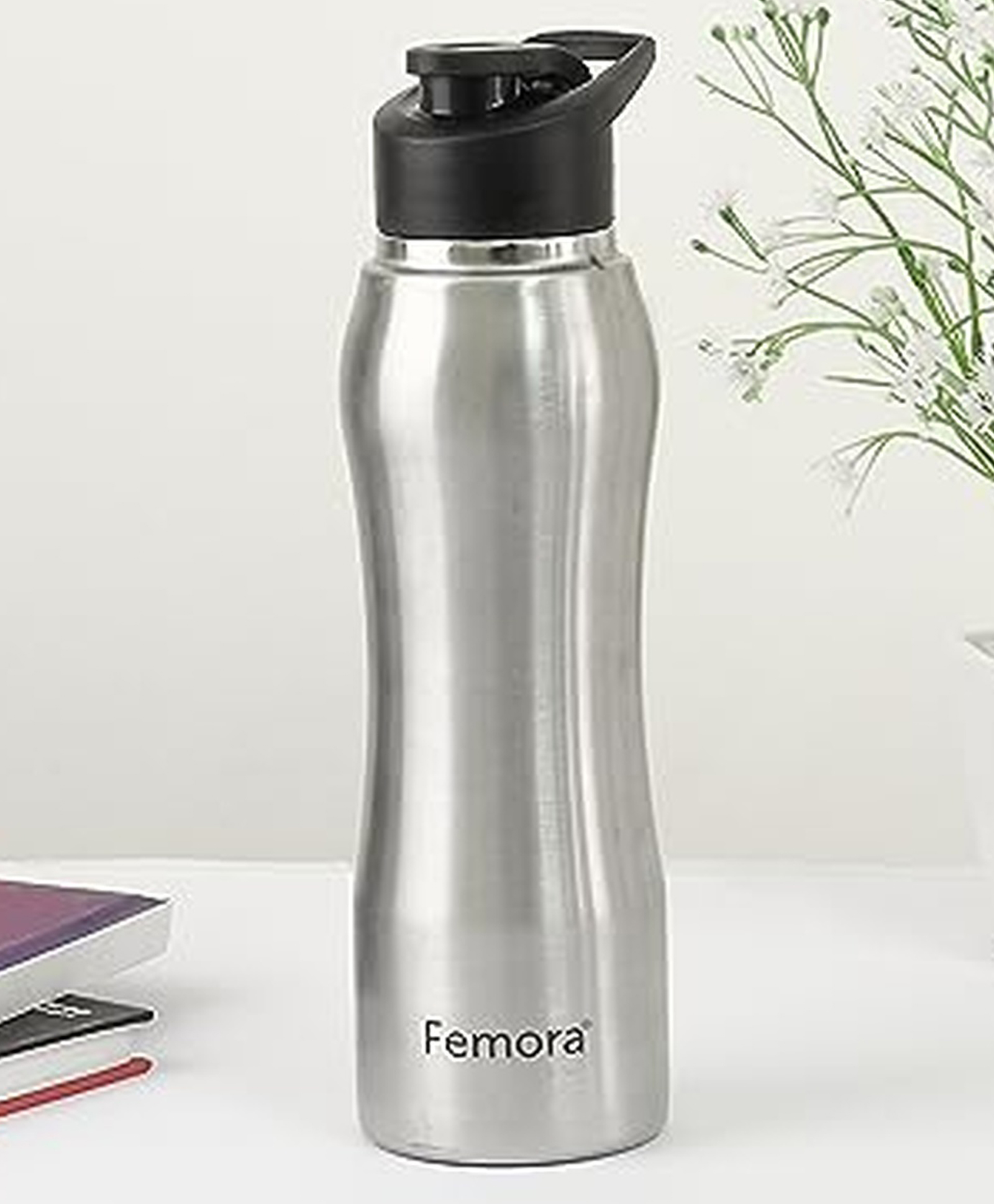 Femora Pack of 1 Stainless Steel Water Bottle with Sipper Cap - 750 ml-image-10