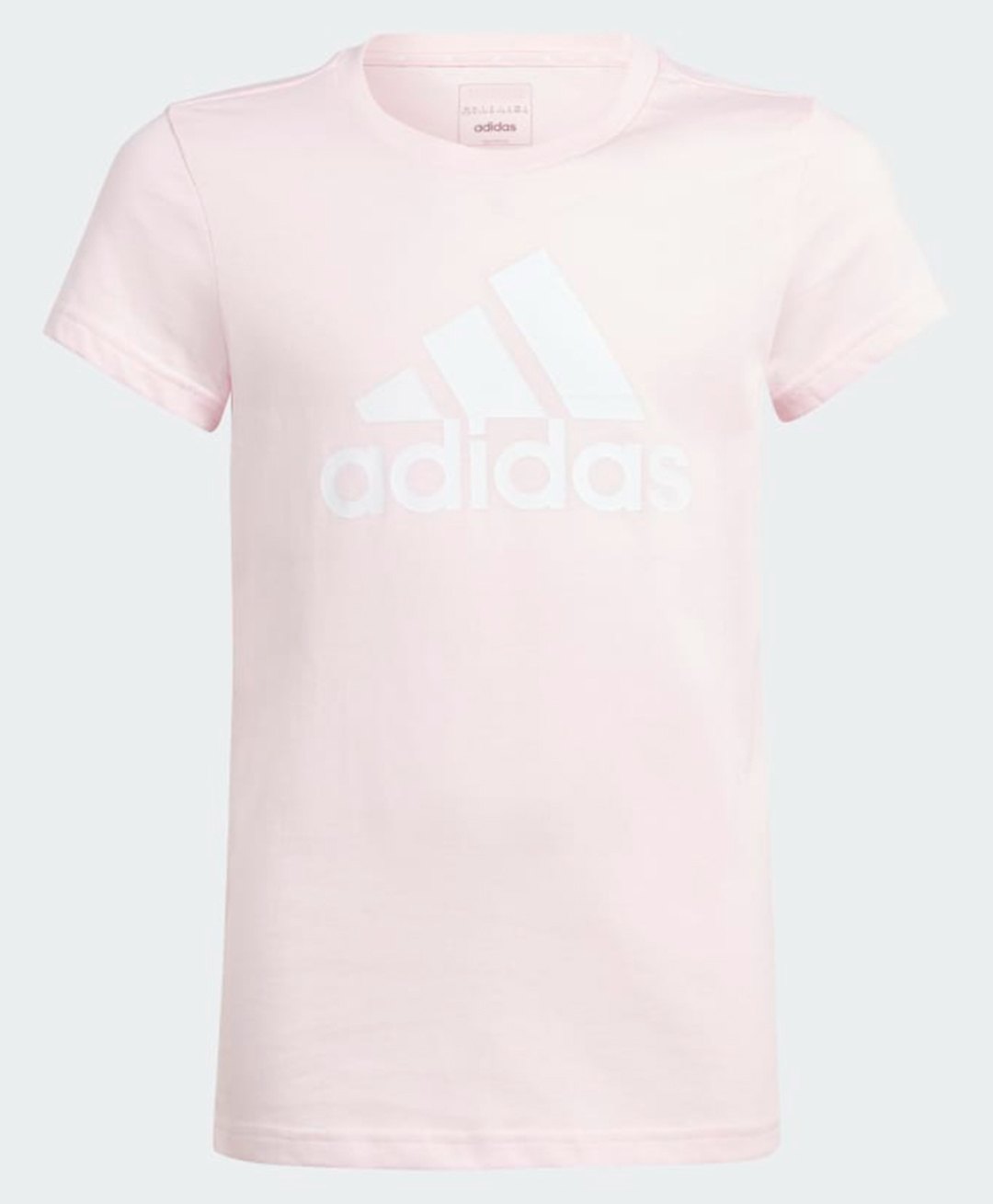Adidas Kids Knitted Half Sleeves T-Shirt Logo Print - Light Pink-image-22
