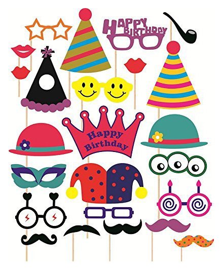Syga Birthday Party Props Pack Of 24 - Multicolor-picture-26