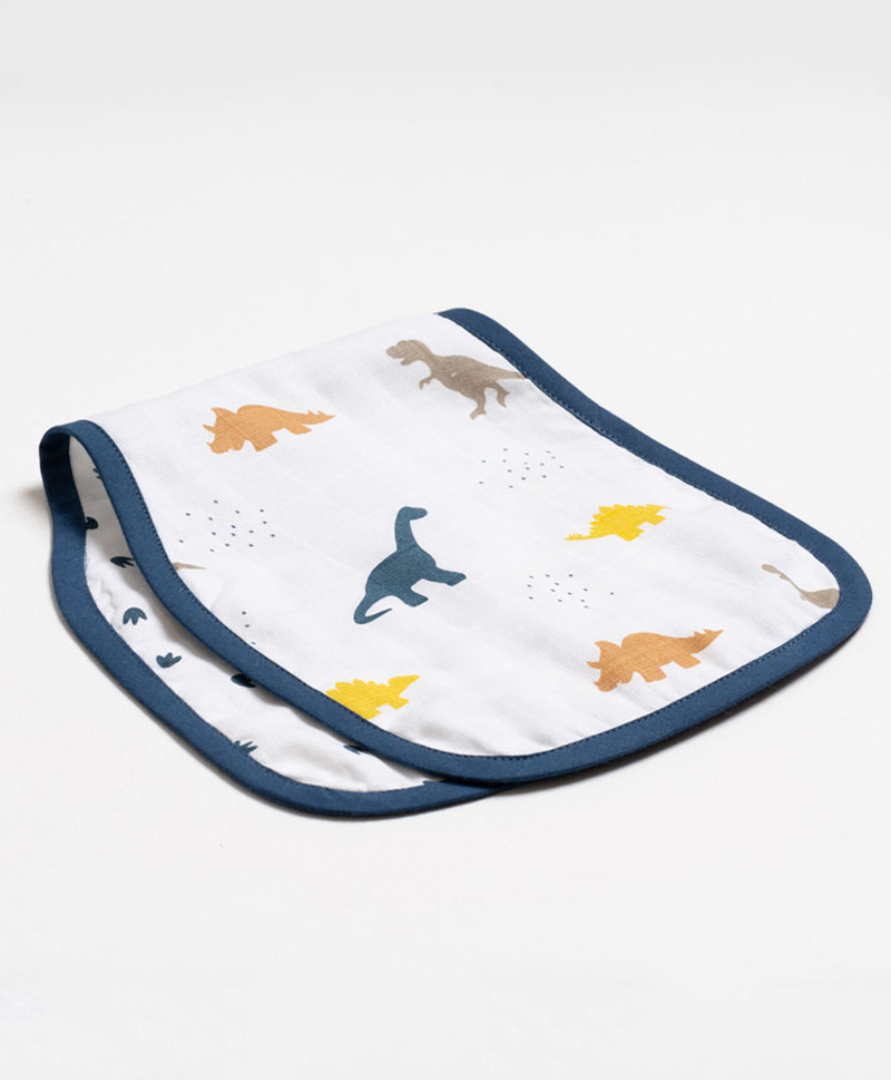 Aariro Organic Cotton Burp cloth Little Dino-image-6