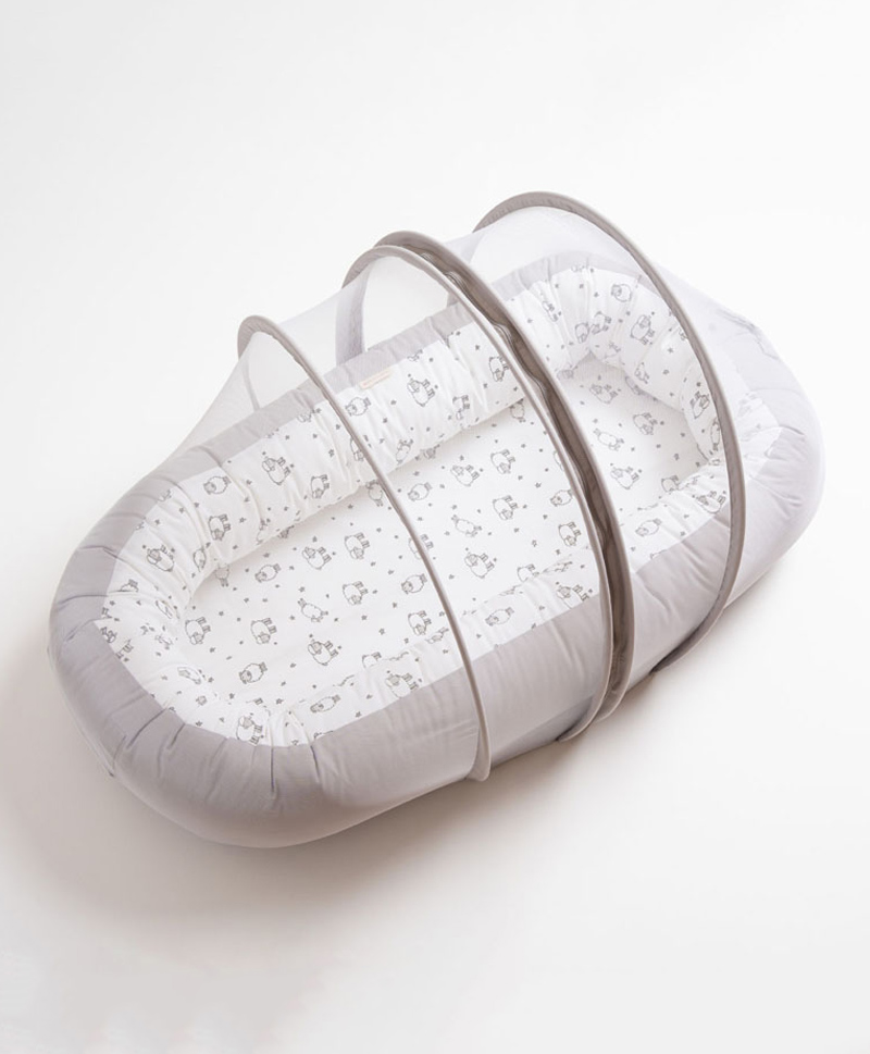 Aariro Organic Cotton Cozy nest Counting Sheep With Mosquito Net (0-8 Months)