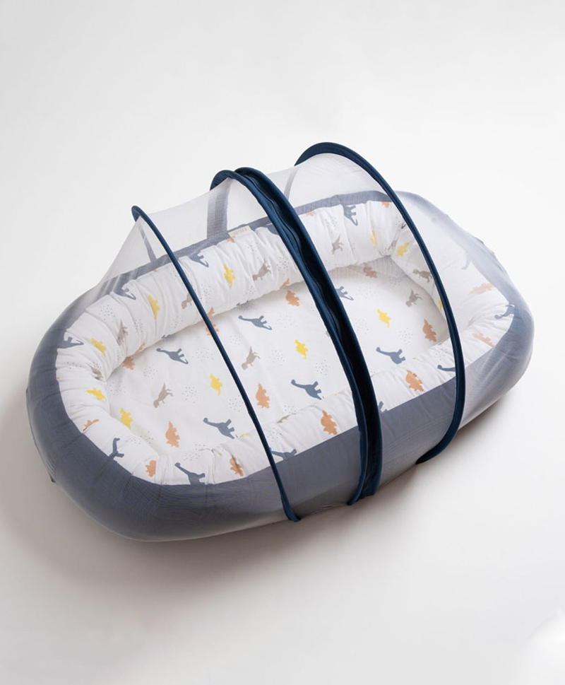 Aariro Organic Cotton Cozy nest Little Dino With Mosquito Net (9-18 Months)
