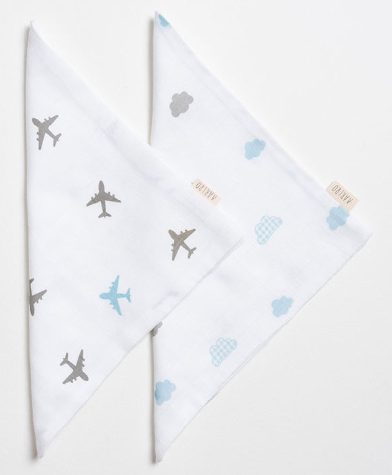 Aariro Organic Cotton Muslin Washcloth Dream Big  Set of 2-picture-45