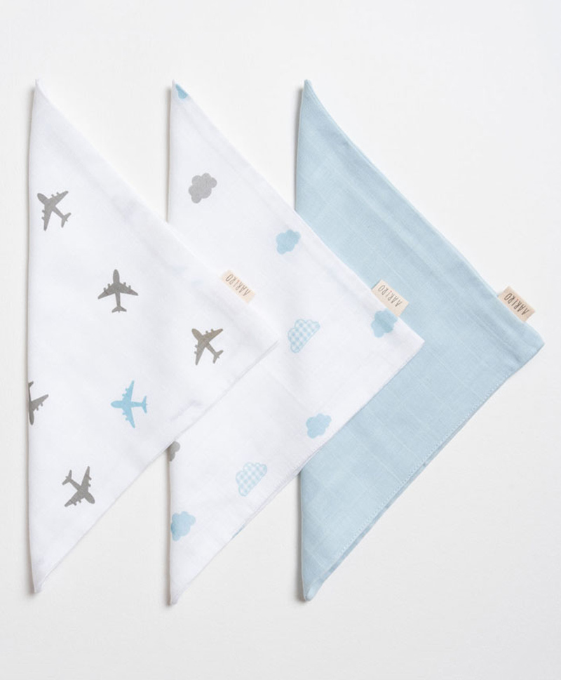 Aariro Organic Cotton Muslin Washcloth Dream Big  Set of 3-picture-2