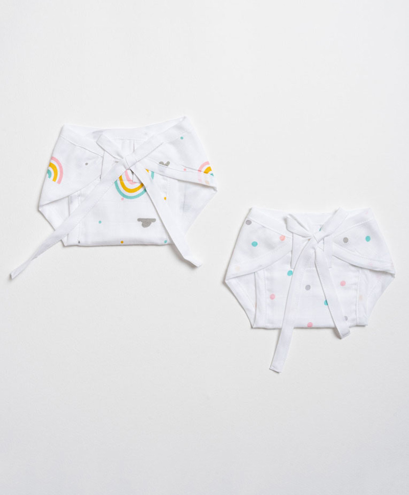Aariro Organic Cotton Nappy Follow the Rainbow  Set of 2-image-34