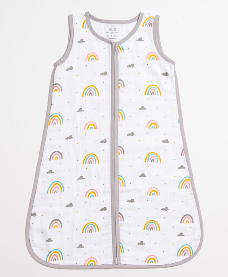 Aariro Organic Cotton Sleep bag Follow the rainbow 0-6m-picture-16